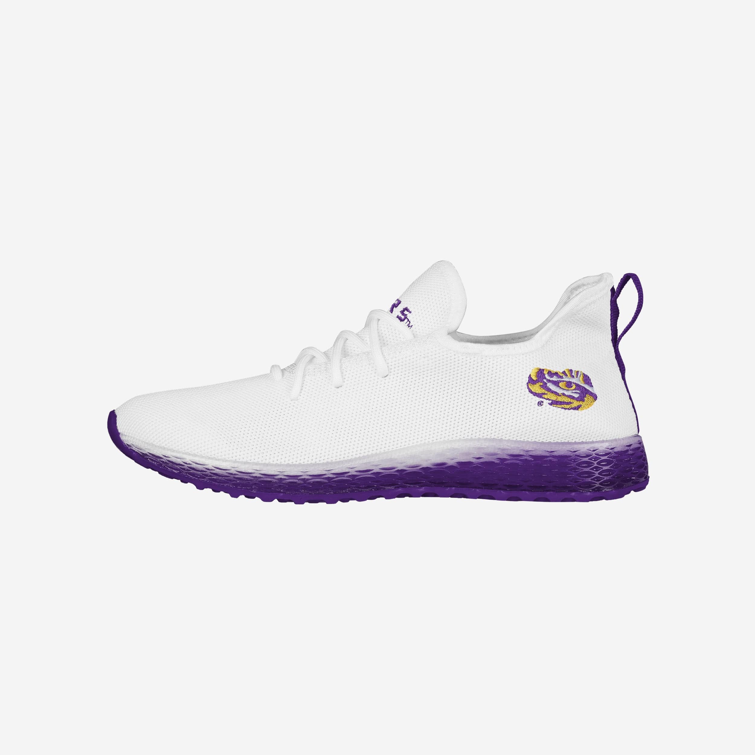 LSU Tigers Gradient Midsole White Game-Day Sneakers