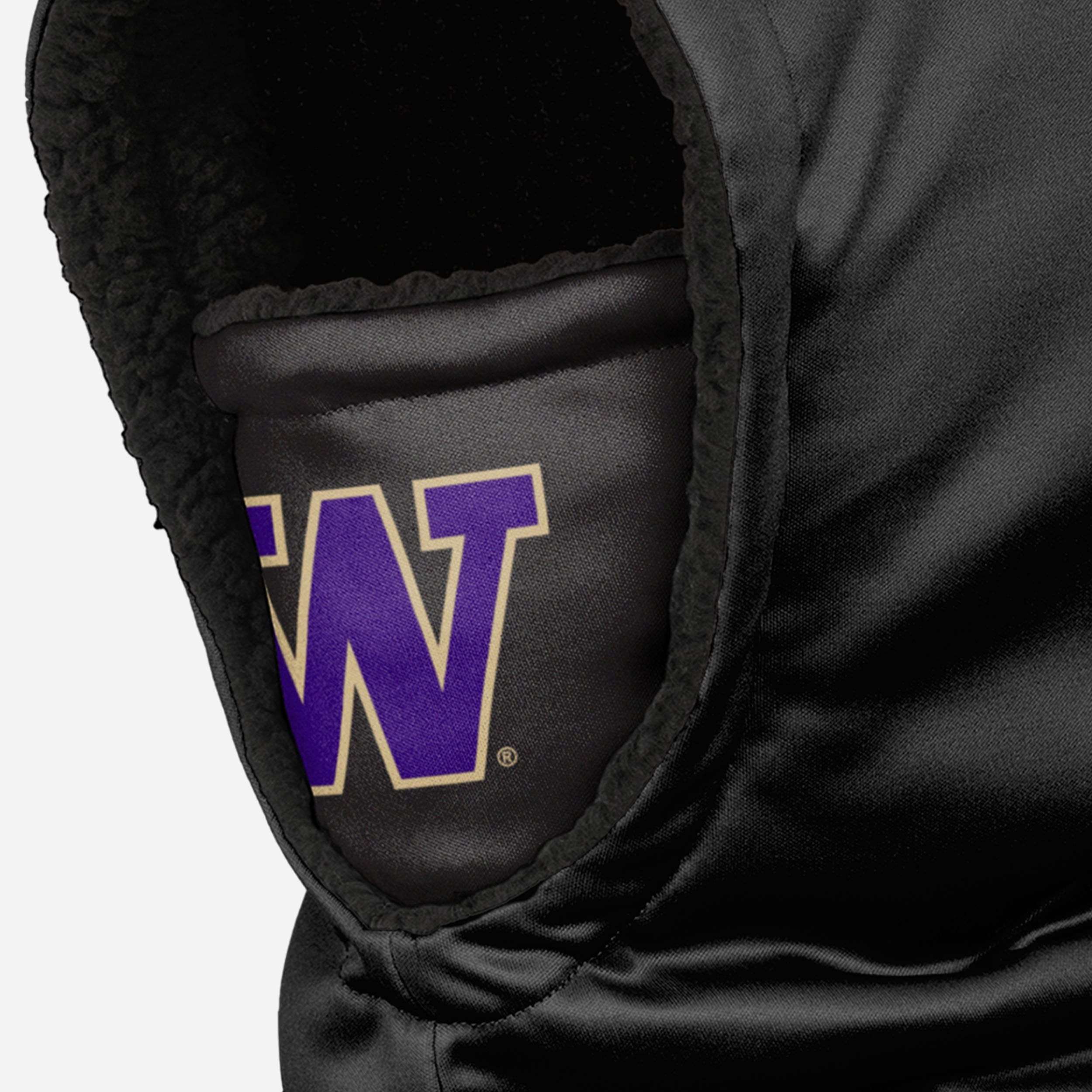Washington Huskies Premium Black Hooded Gaiter - Show Your Team Spirit!