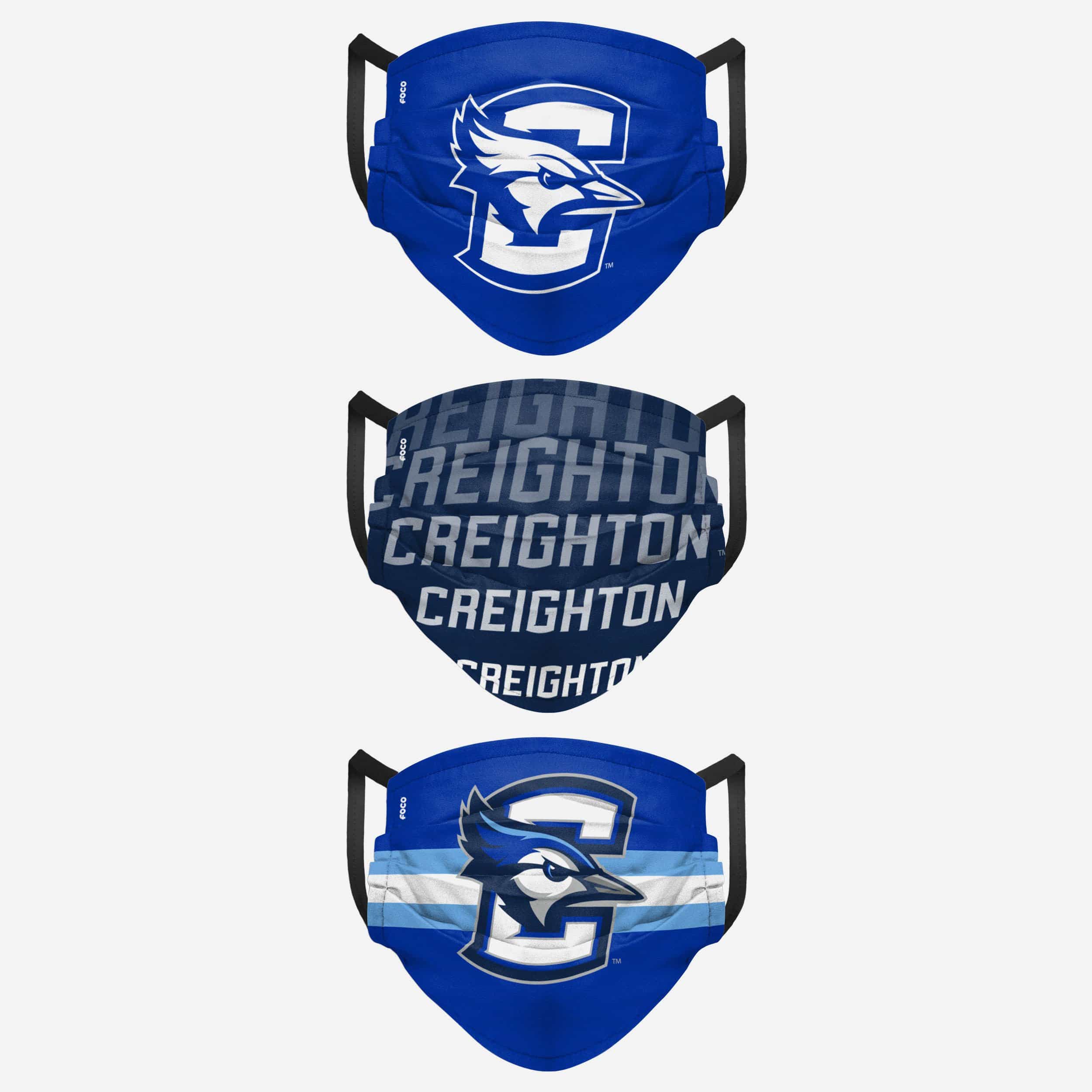 Get Your Creighton Bluejays Matchday 3-Pack Face Covers Now!