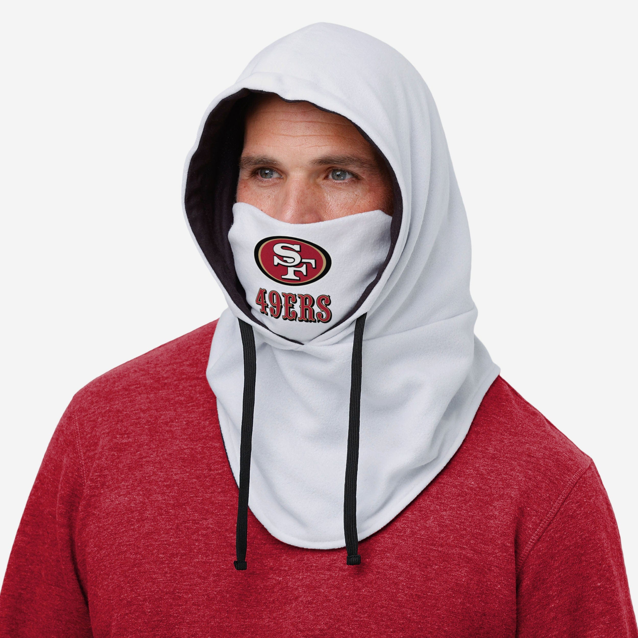 San Francisco 49ers White Magic Drawstring Hooded Gaiter