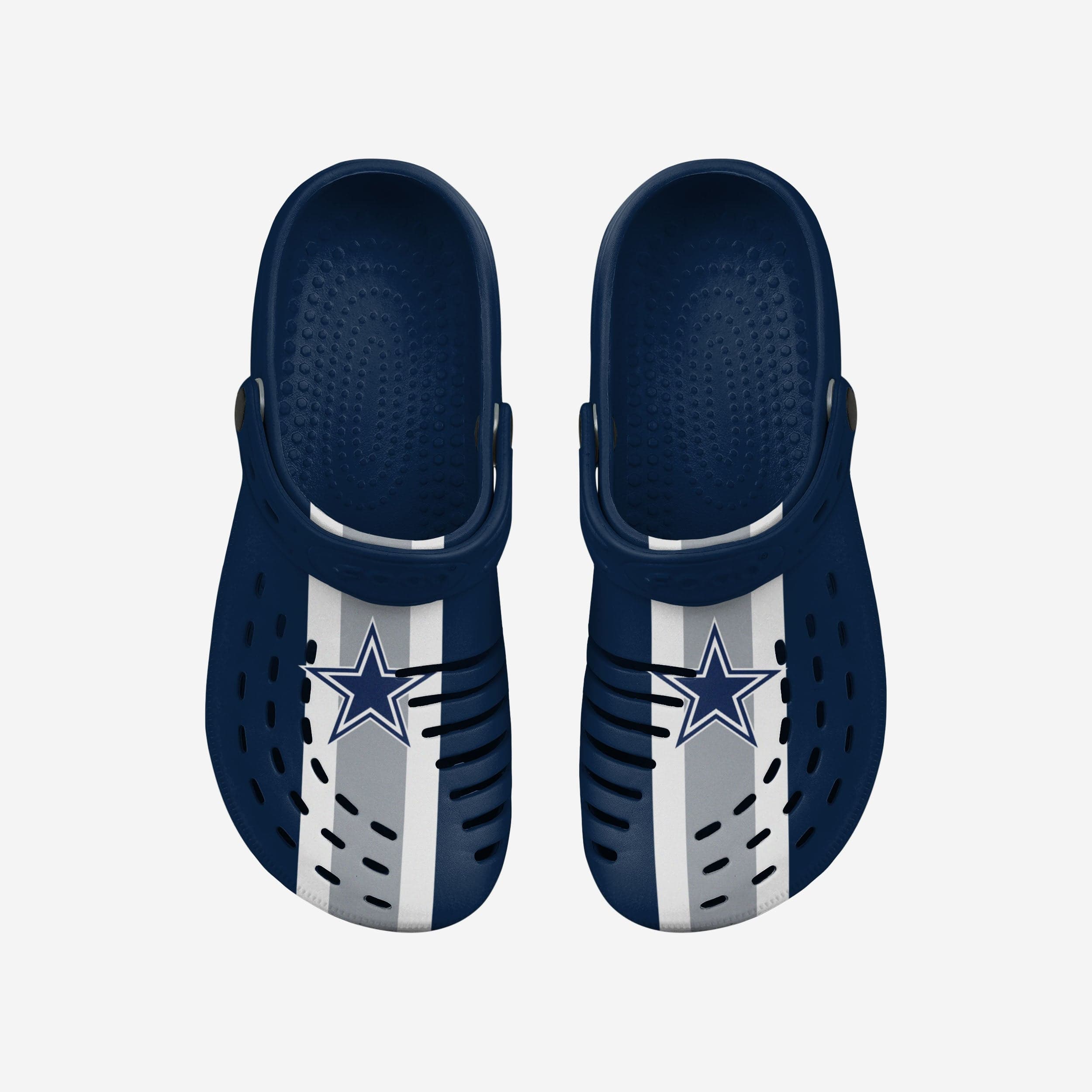 Dallas Cowboys Team Stripe Clog with Strap: Sports-Ready Style