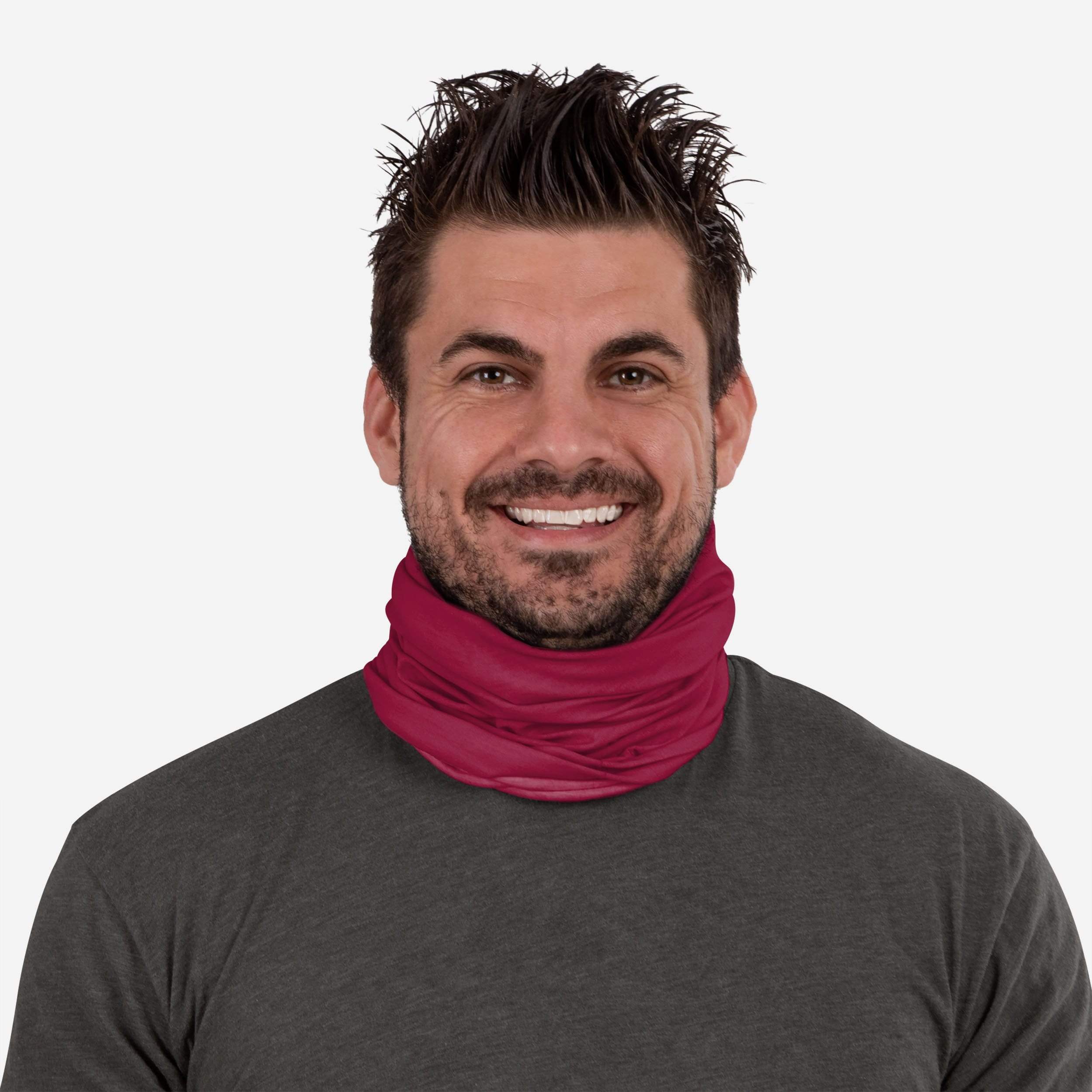 Stylish Solid Maroon Gaiter Scarf - A Must-Have Fashion Accessory