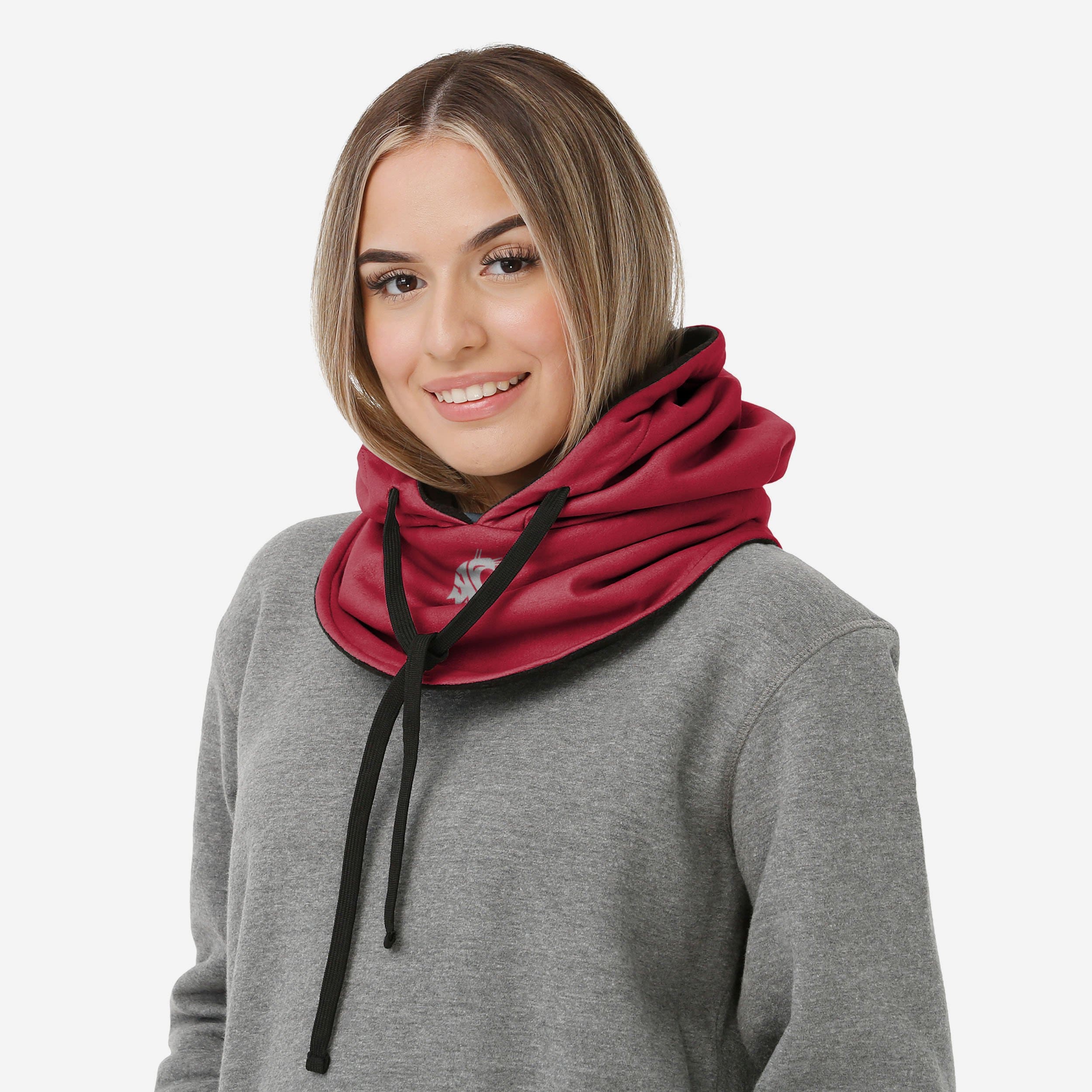 Washington State Cougars Stylish Drawstring Hooded Gaiter