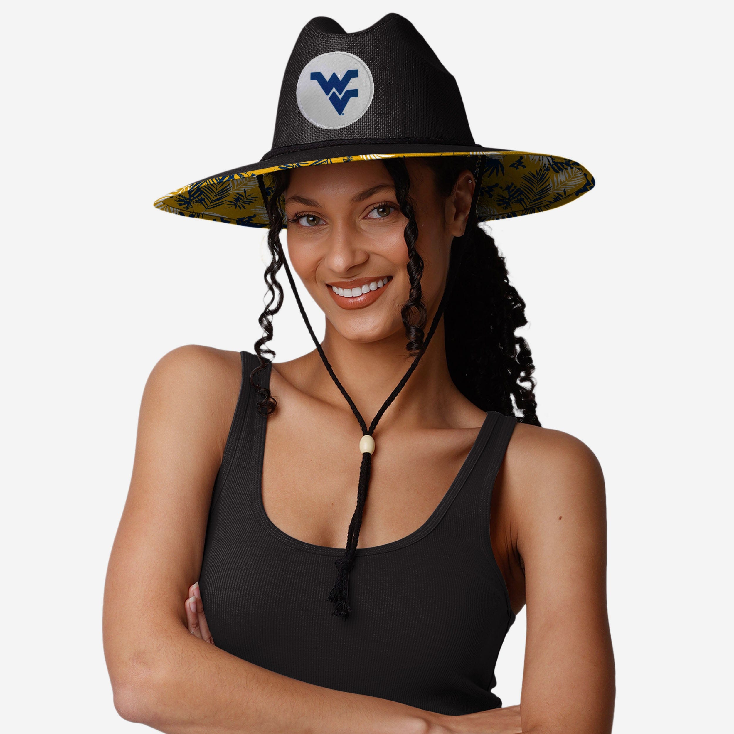 West Virginia Mountaineers Team Color Stylish Straw Hat