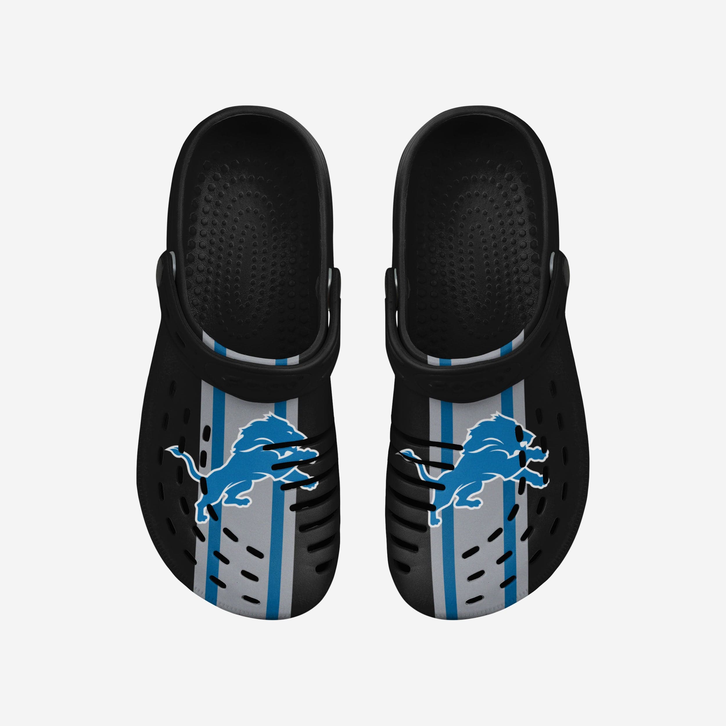 Detroit Lions Stylish Team Stripe Clogs with Straps