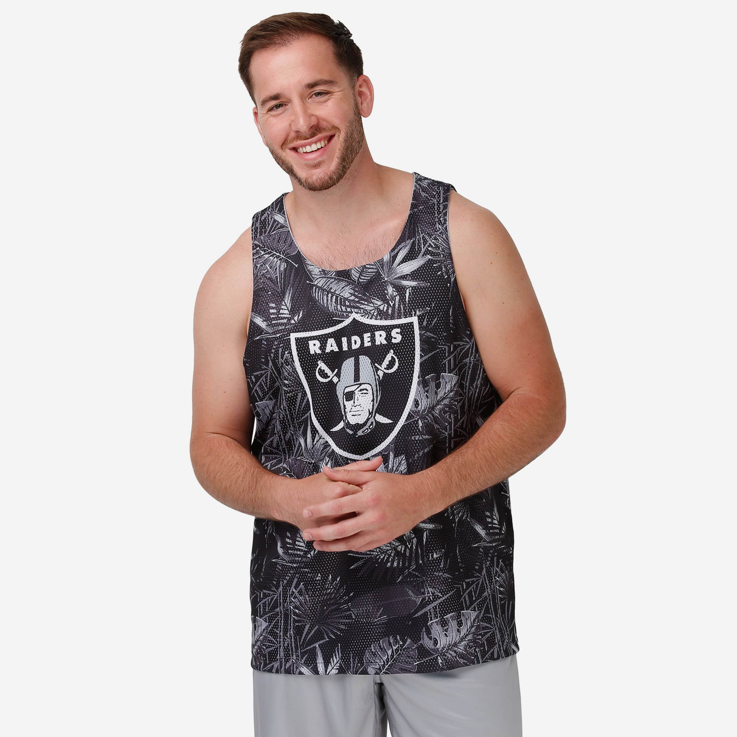 Las Vegas Raiders Stunning Reversible Floral Sleeveless Game-Changer Top