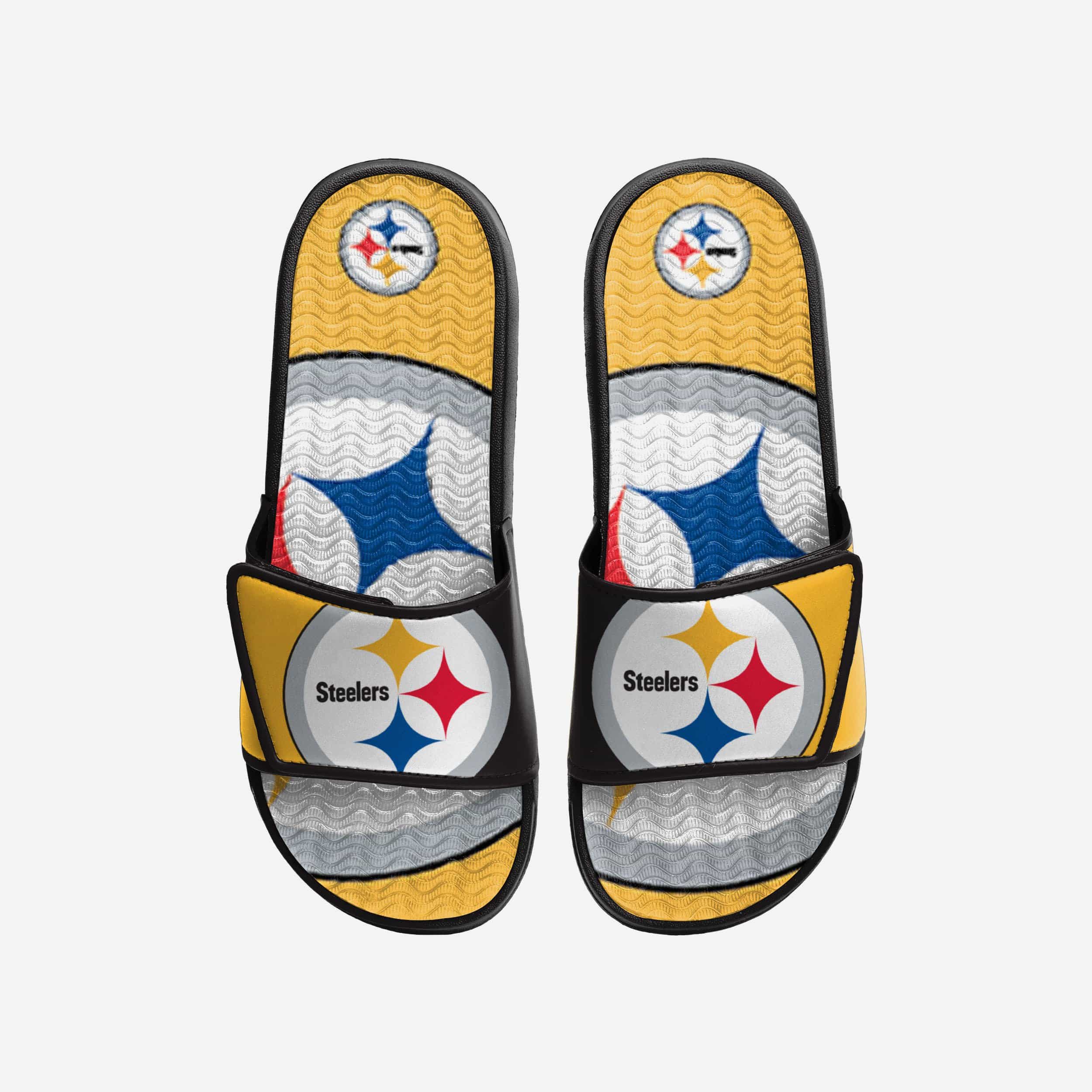 Pittsburgh Steelers Stunning Colorblock Big Logo Gel Slides