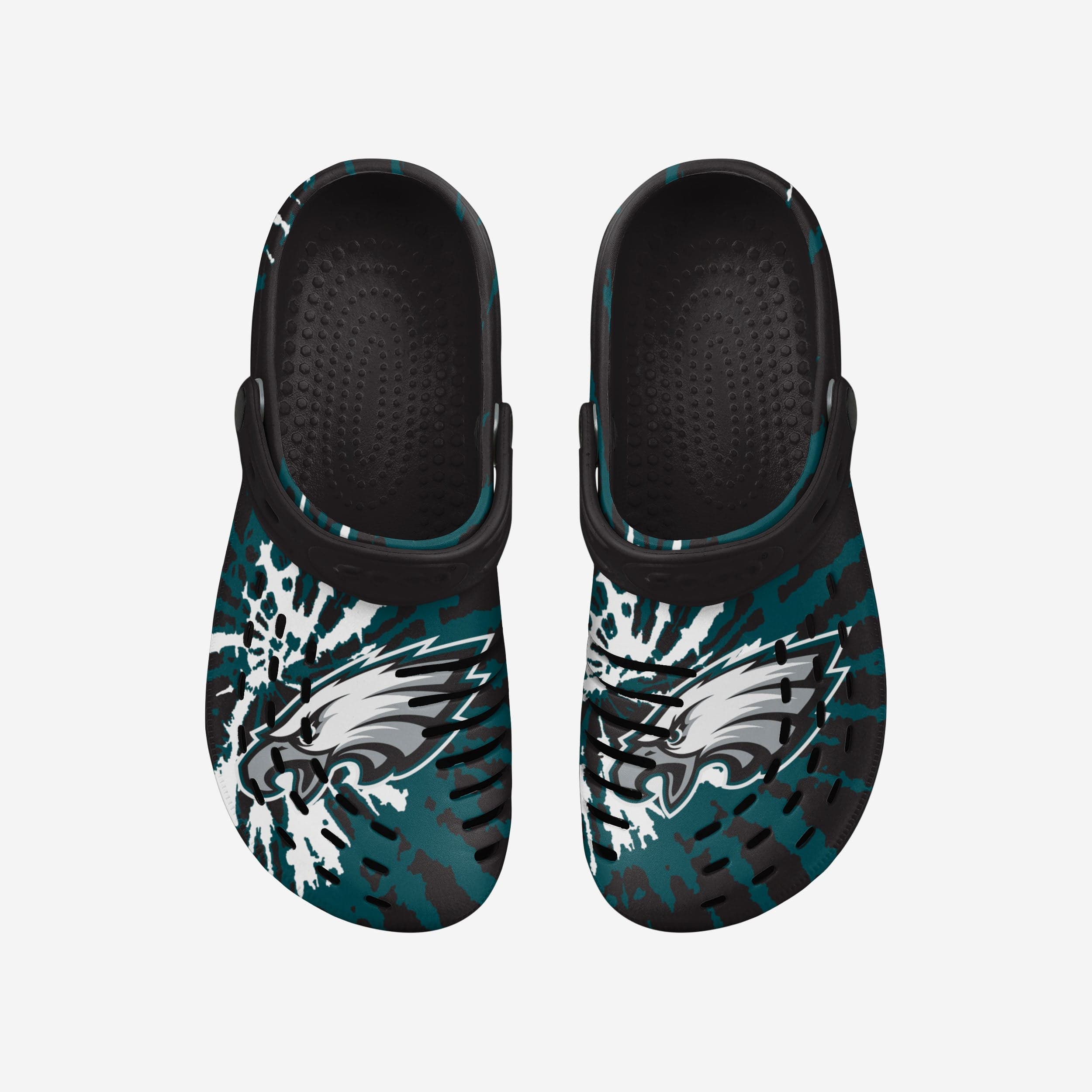 Philadelphia Eagles Tie-Dye Strapped Clogs - Stand Out in Style!