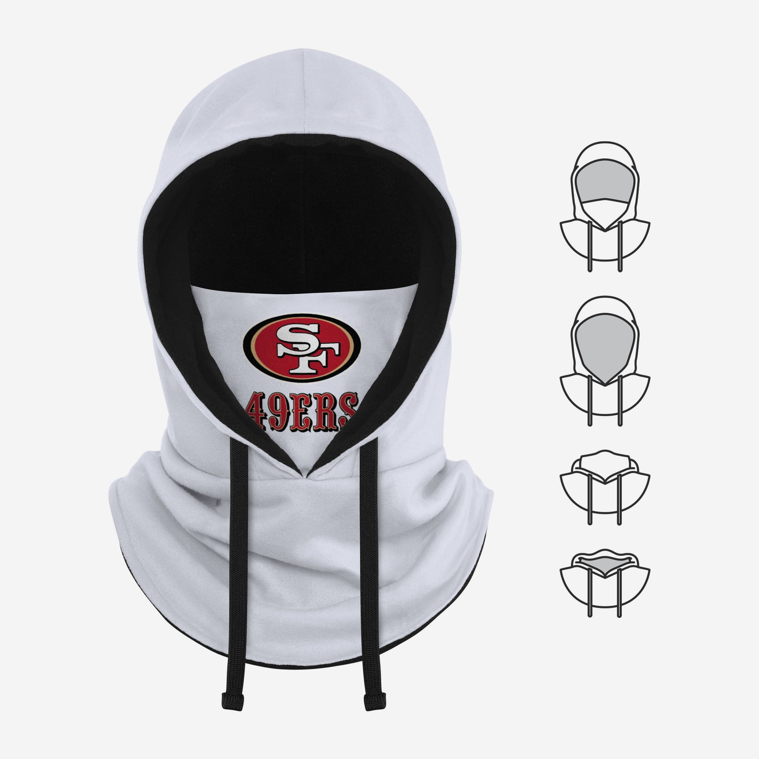 San Francisco 49ers White Magic Drawstring Hooded Gaiter