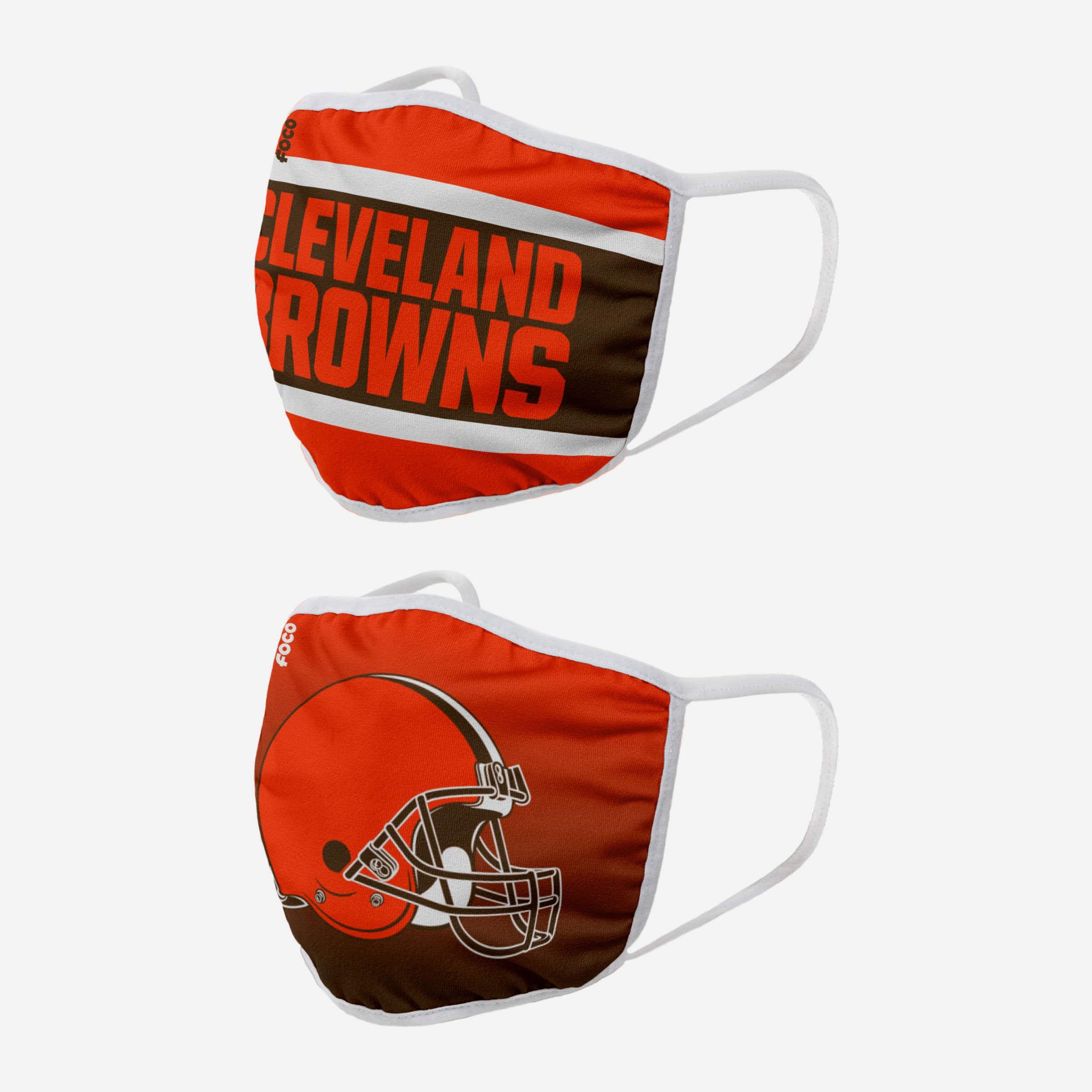 Cleveland Browns Printed 2-Pack Face Covers - Show Your Team Spirit!