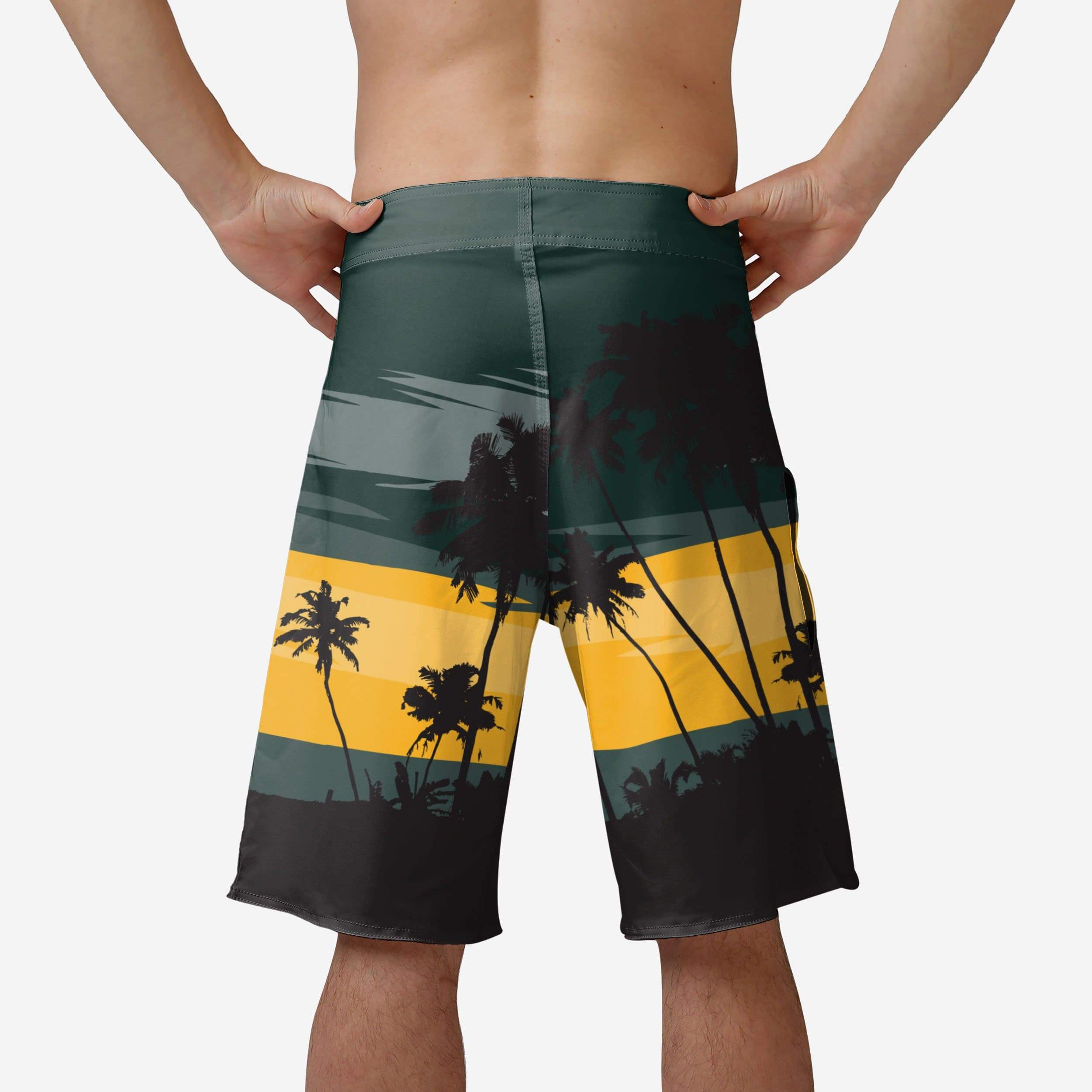Green Bay Packers Stylish Sunset Boardshorts