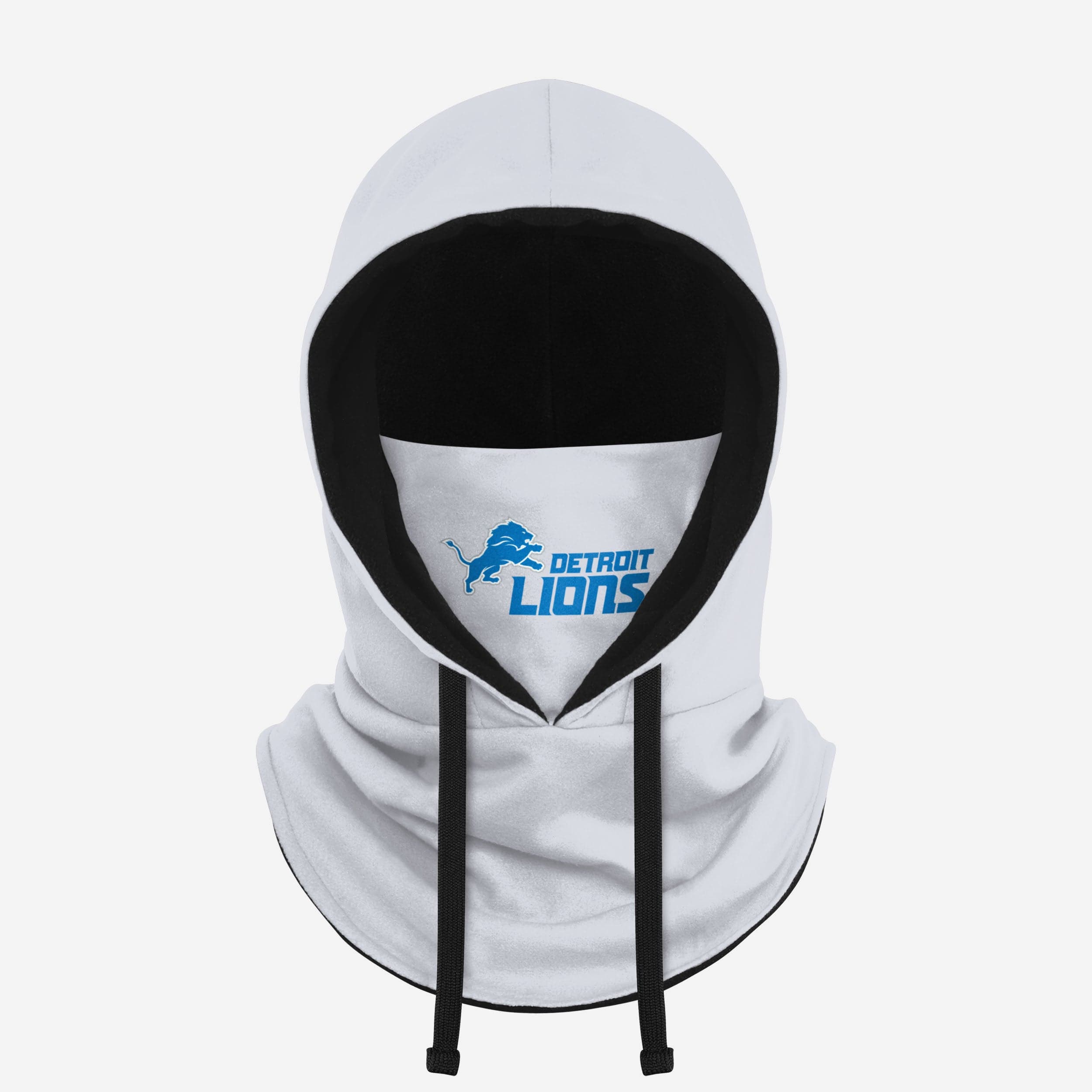 Detroit Lions Stunning White Drawstring Hooded Gaiter - Show Your Team Spirit!
