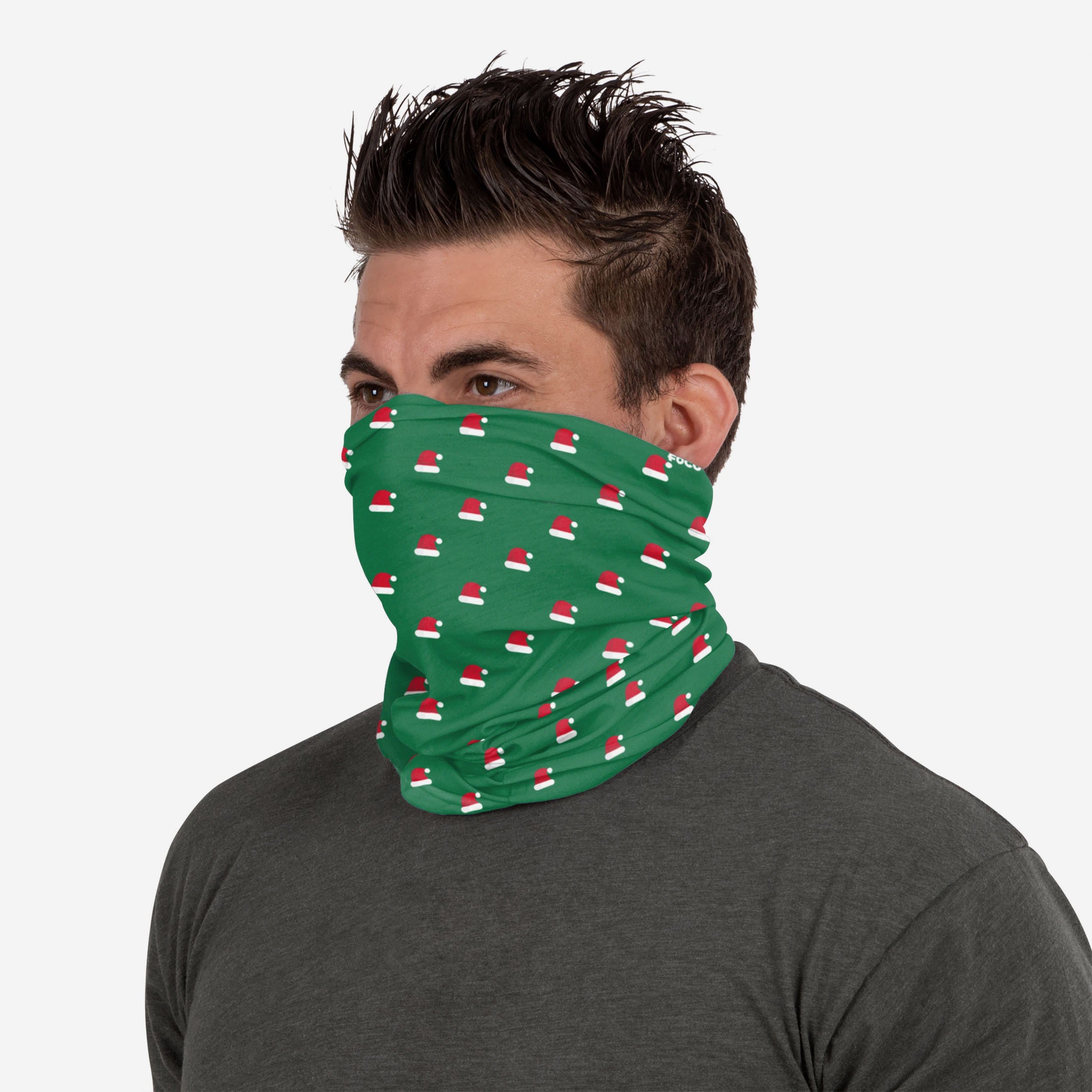 Festive Repeat Santa Hats Gaiter Scarf - A Must-Have for the Holidays!
