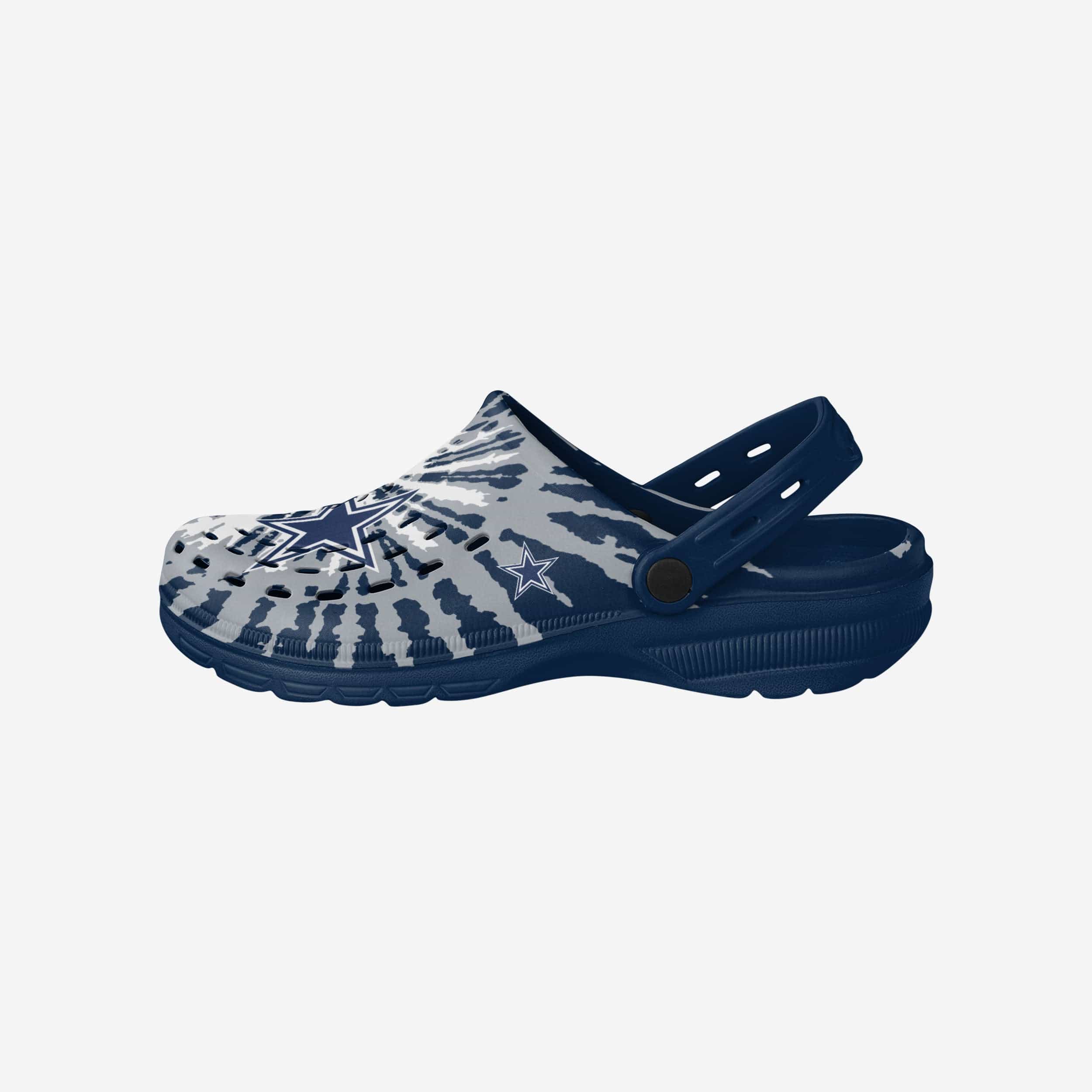 Dallas Cowboys Tie - Dye Strappy Clogs: A Groovy Game - Changer