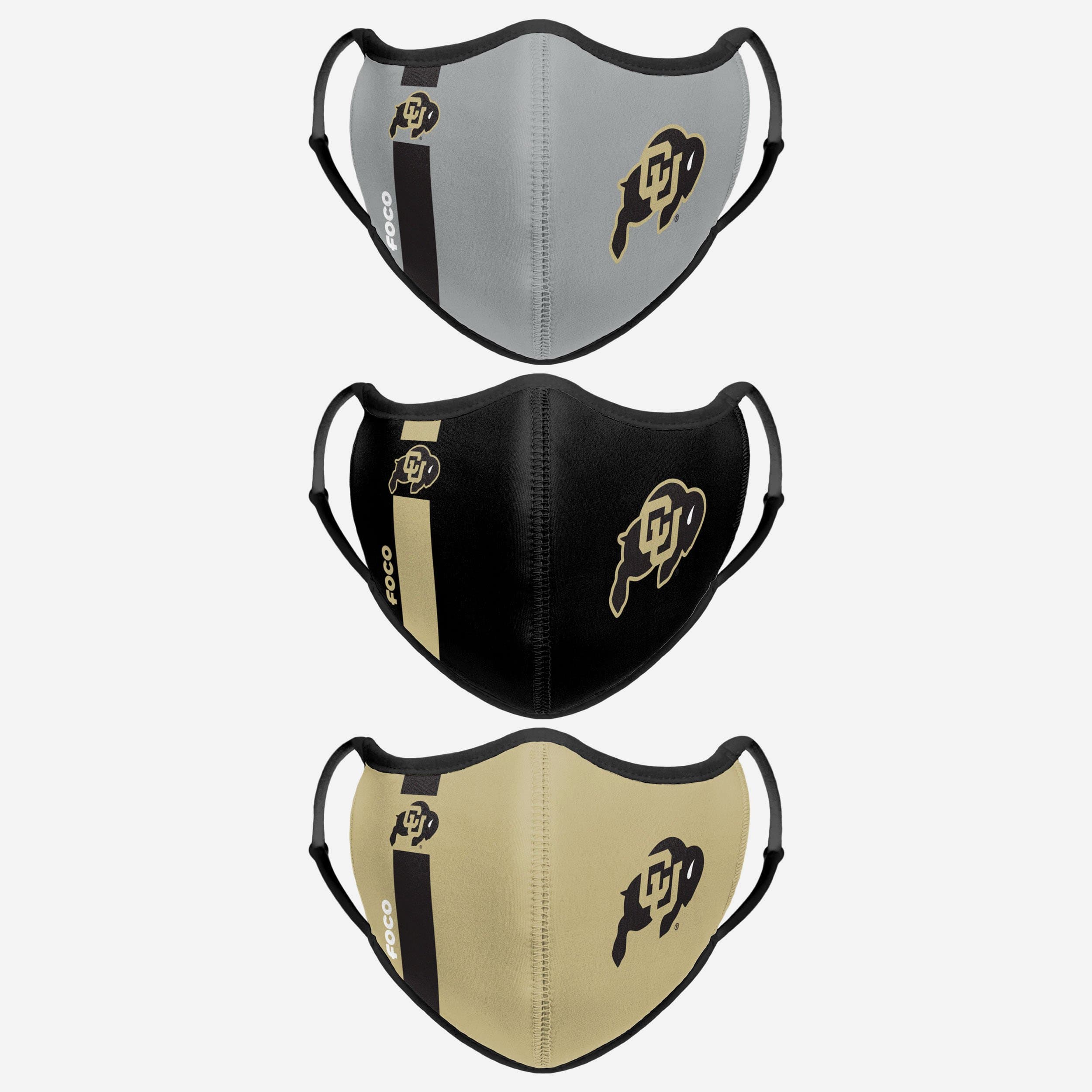 Colorado Buffaloes 3-Pack Sports Face Covers - Represent Your Team in Style!