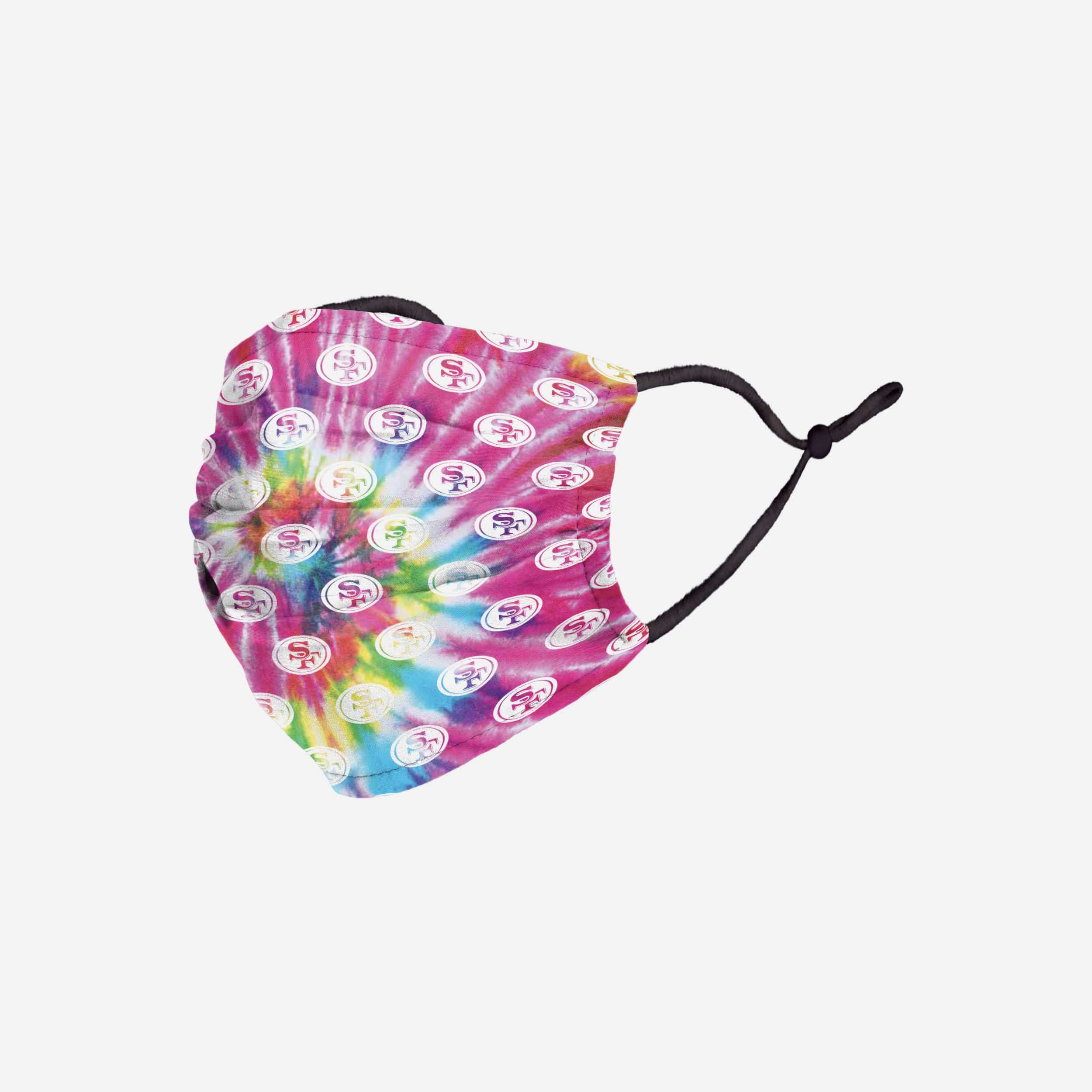 San Francisco 49ers Pastel Tie - Dye Adjustable Face Cover: A Must - Have for Fans!