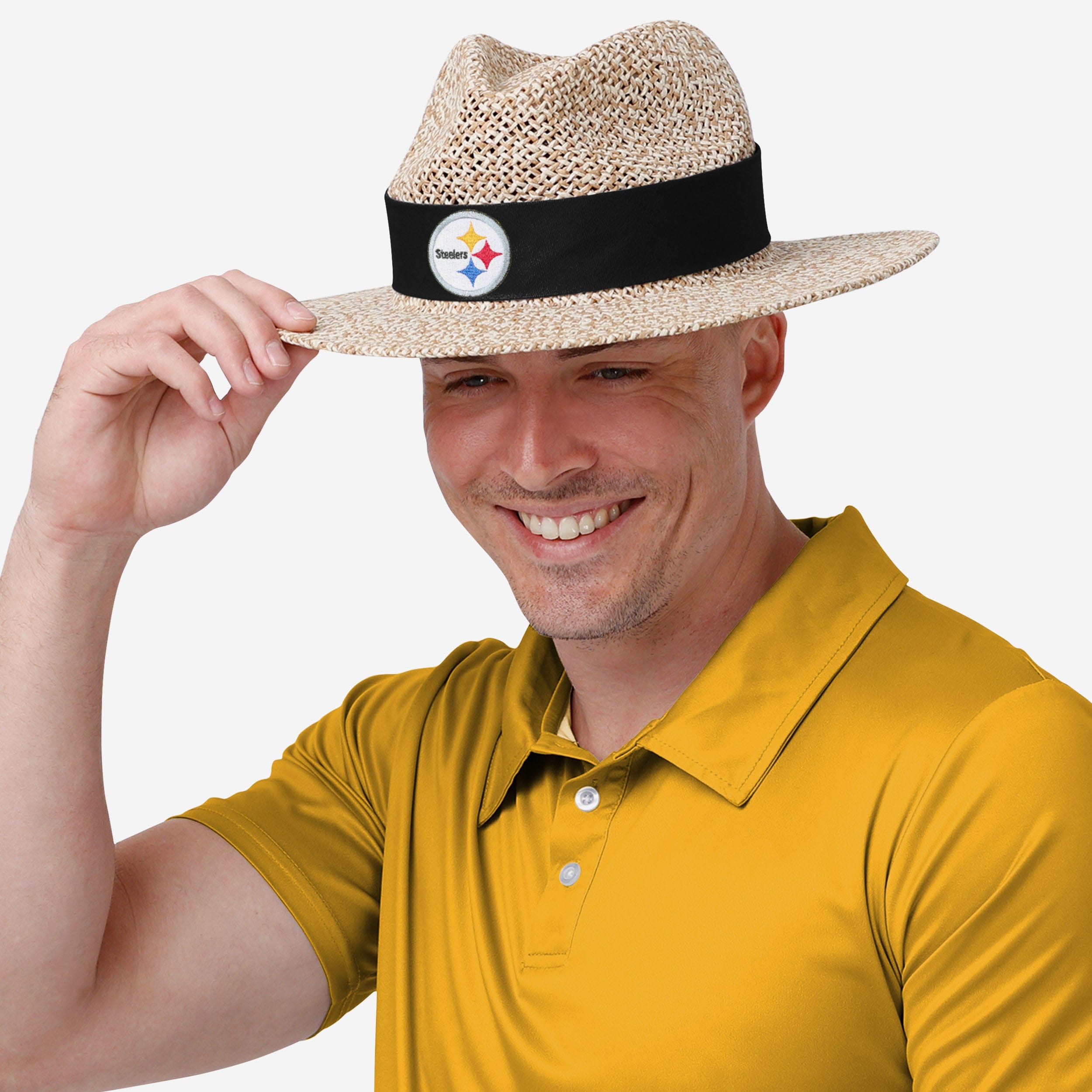Pittsburgh Steelers Stylish Banded Straw Hat