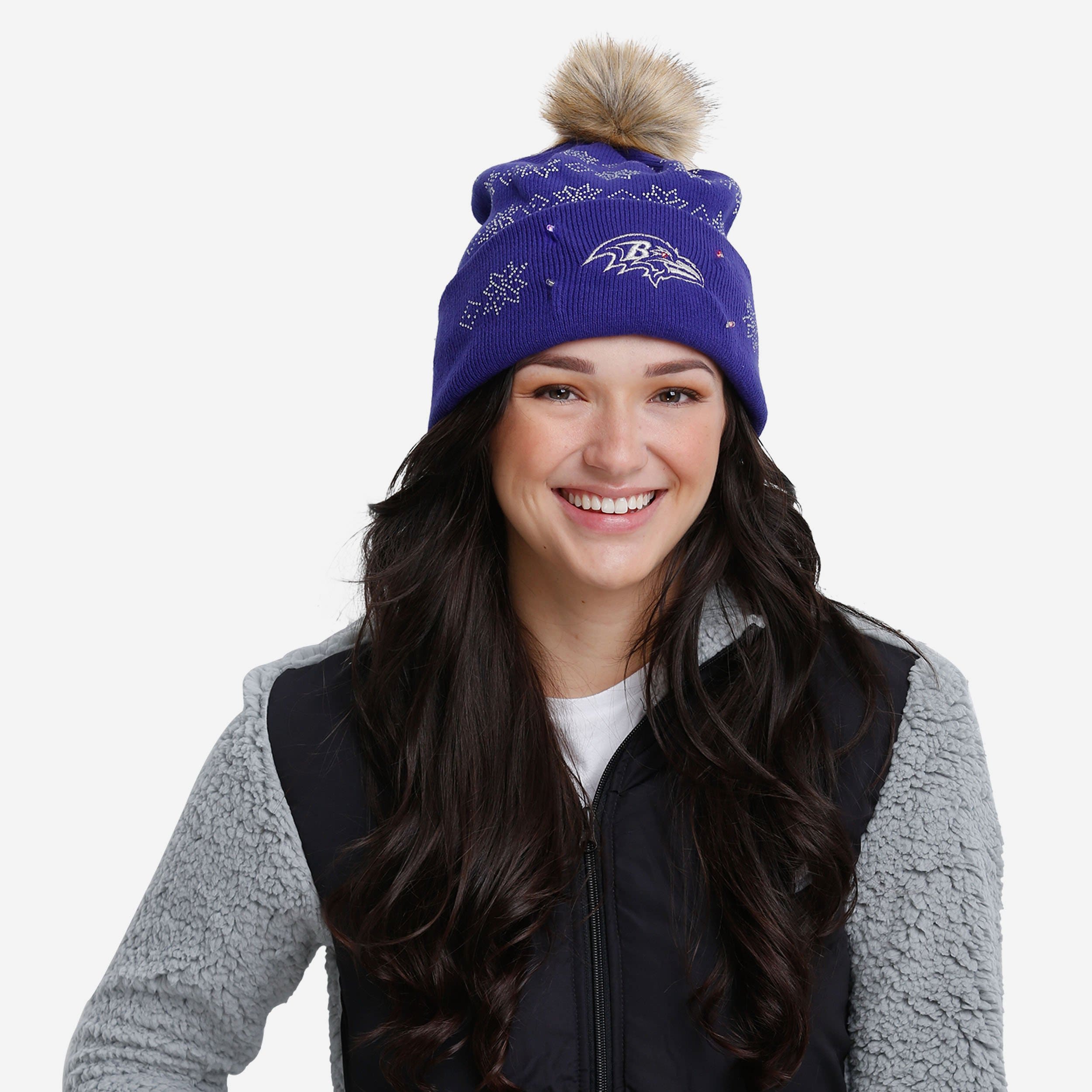 Baltimore Ravens Sparkling Light-Up Beanie: Show Your Team Spirit!