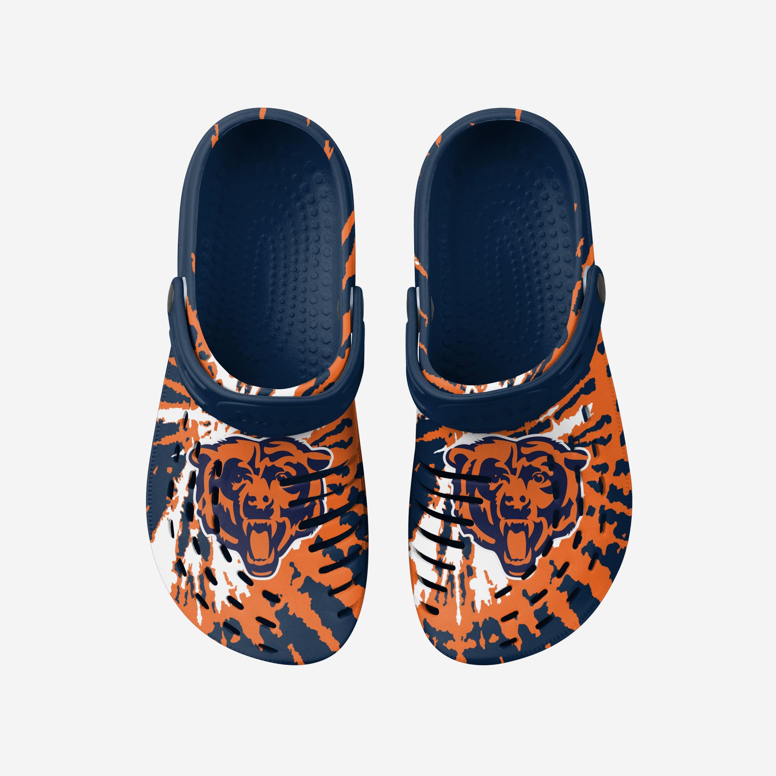 Chicago Bears Tie - Dye Strappy Clogs: Groovy Team Spirit!