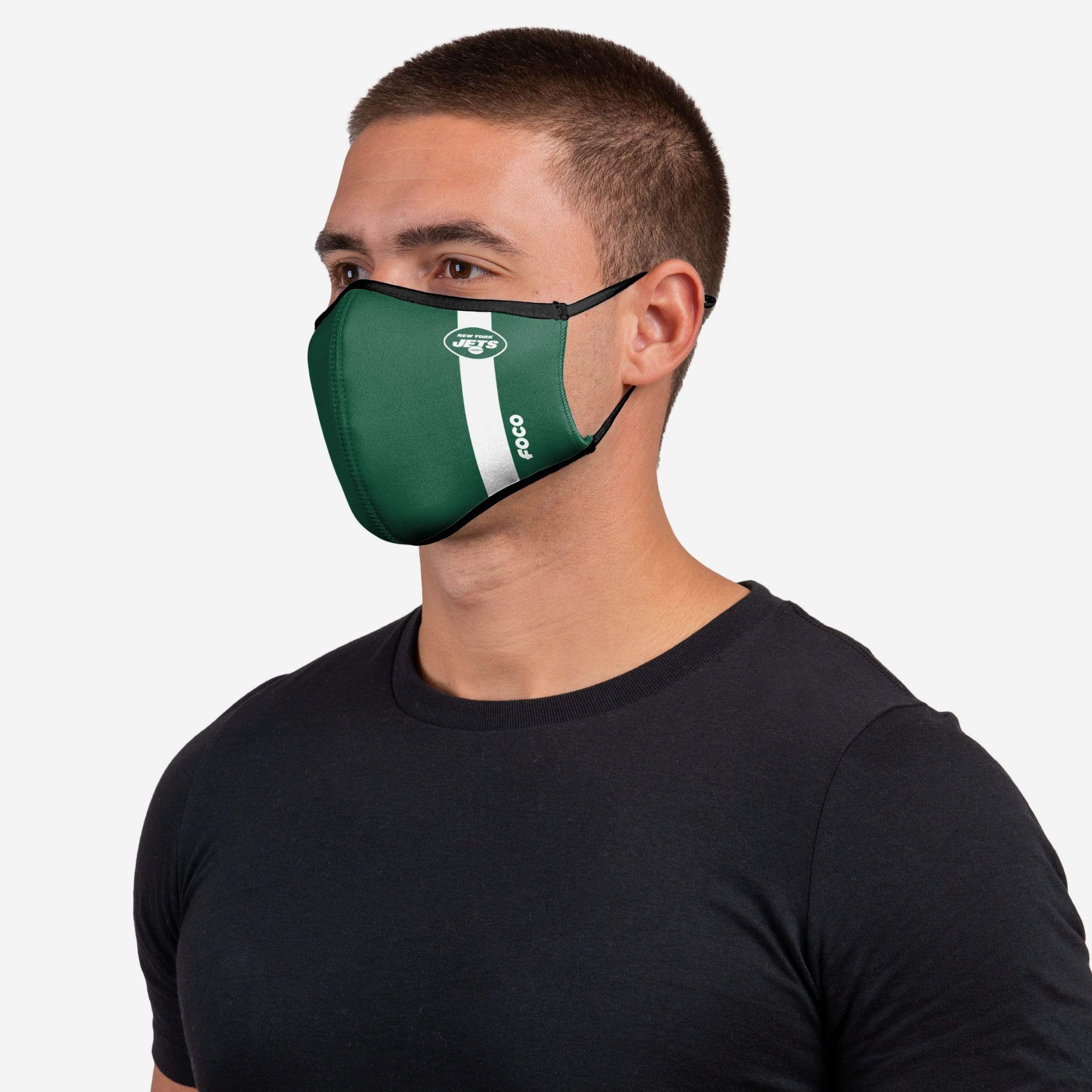 New York Jets Sports 3-Pack Face Cover - Show Your Team Spirit!