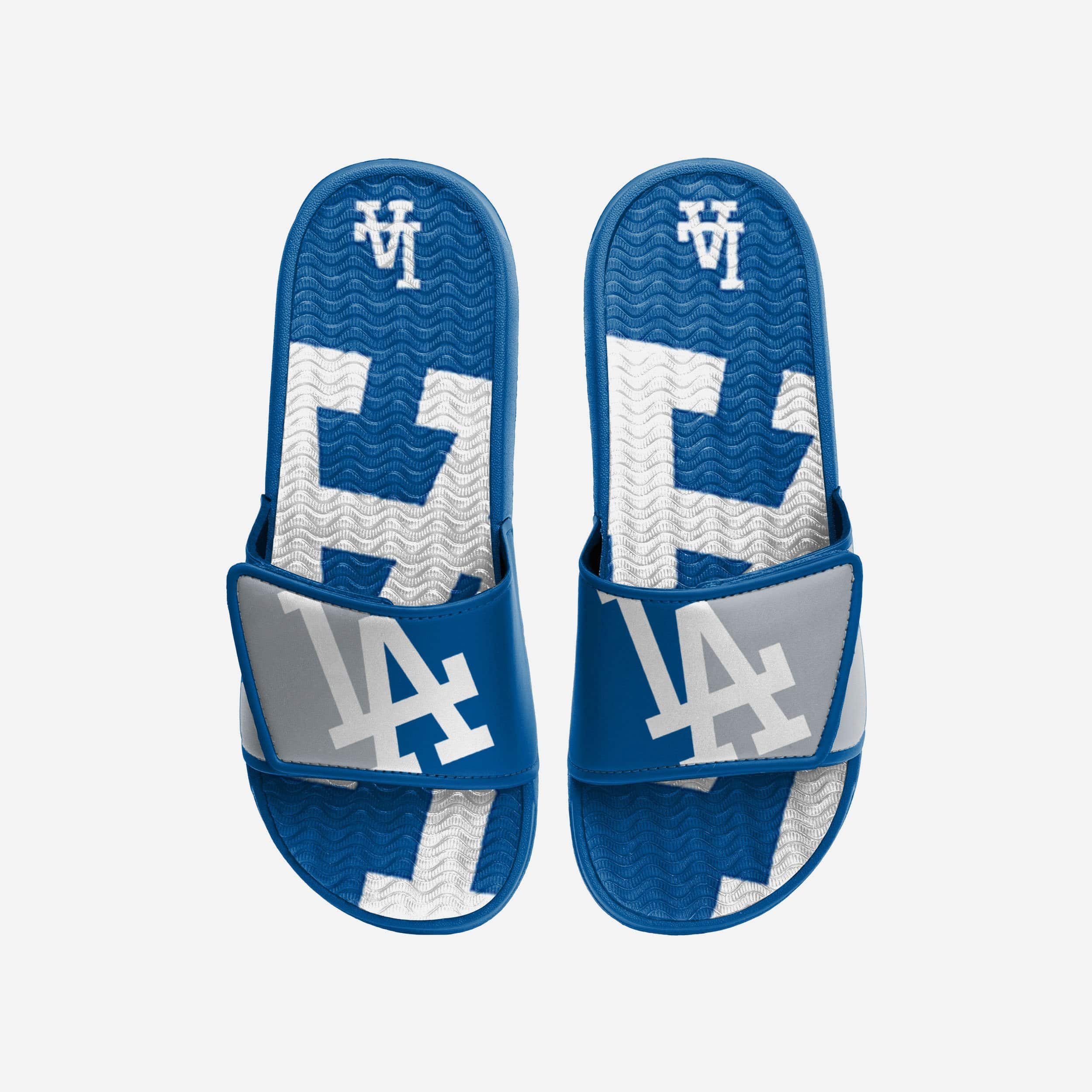 Los Angeles Dodgers Gel Slides with Big Colorblock Logo