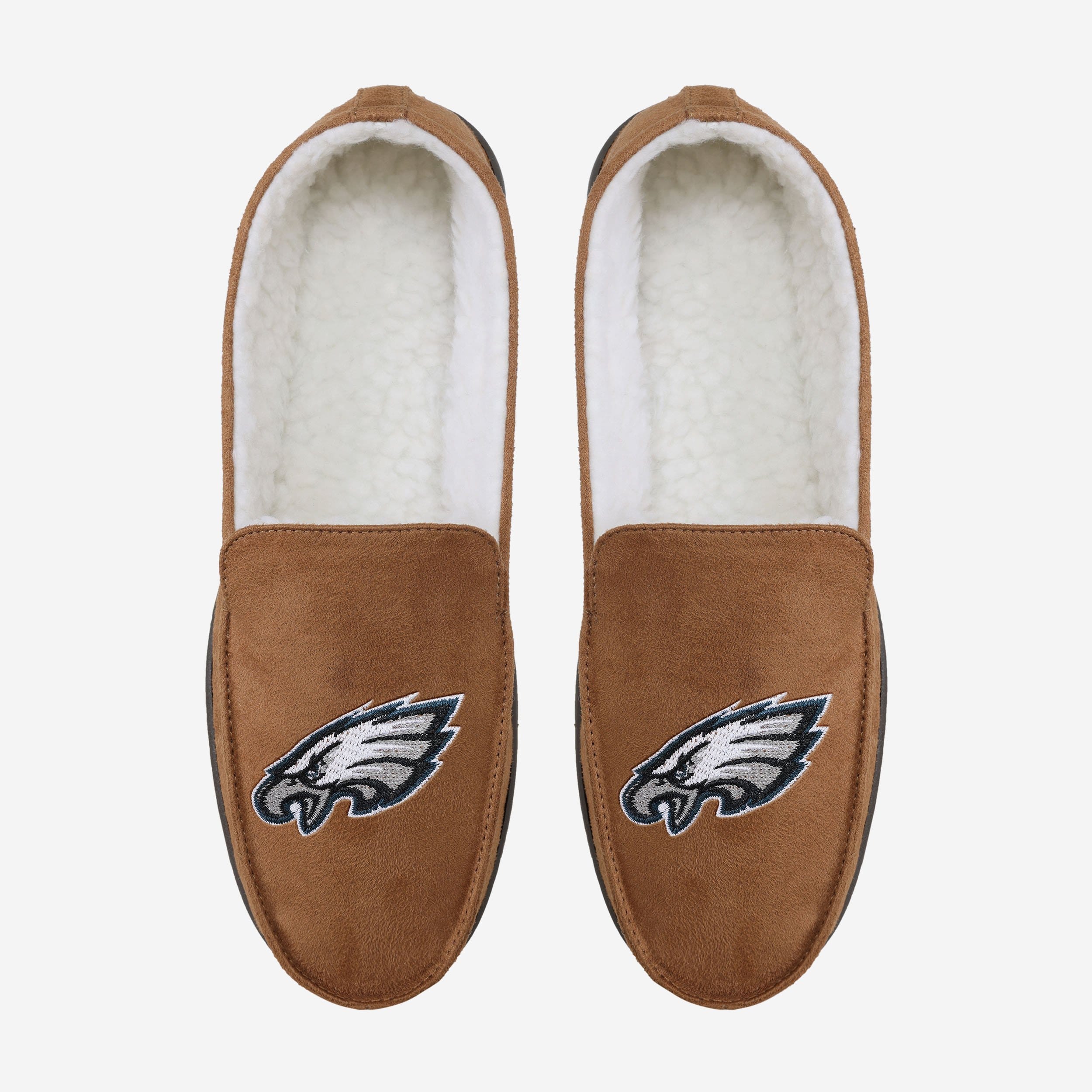 Stylish Philadelphia Eagles Beige Moccasin Slippers