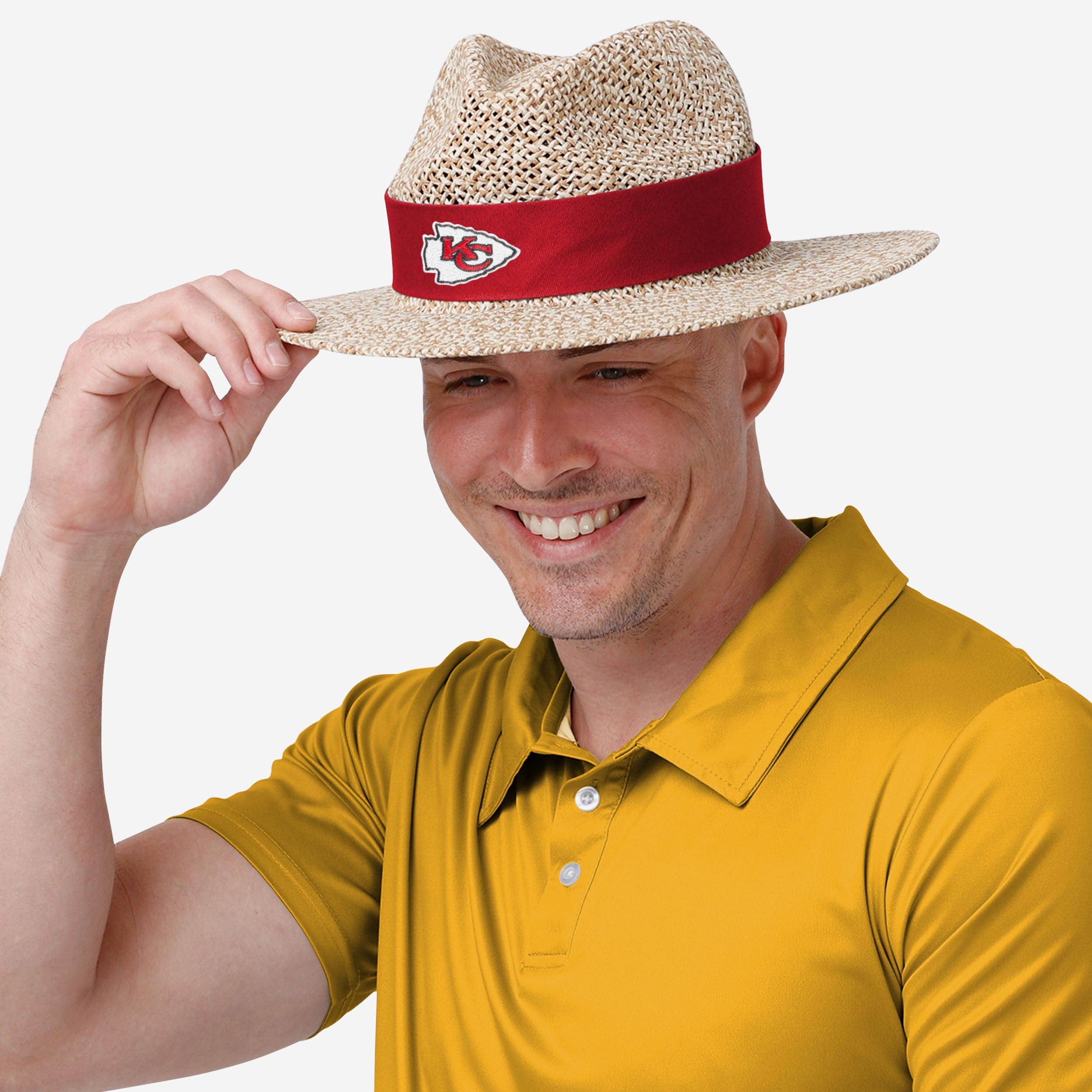 Kansas City Chiefs Stylish Band Straw Hat