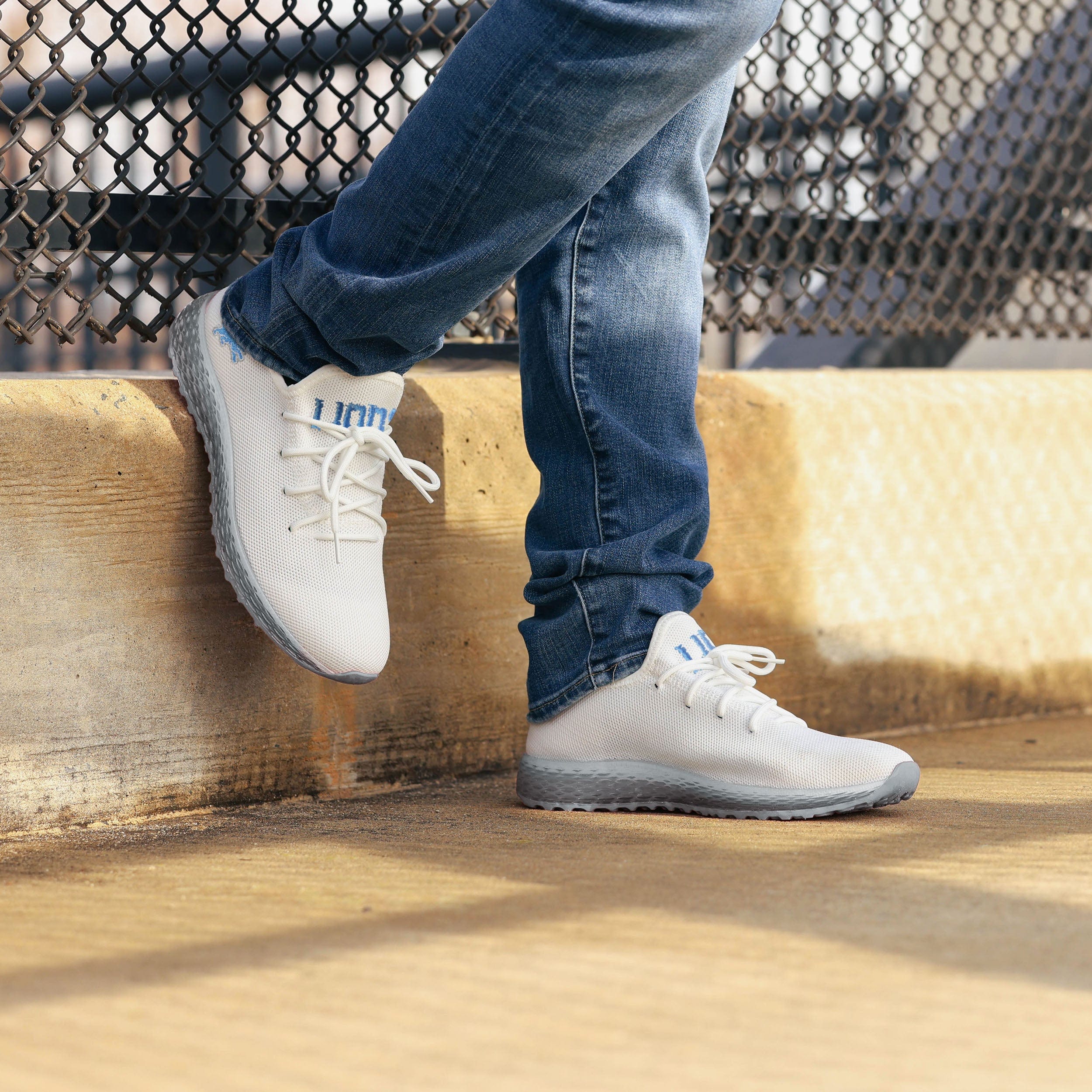 Detroit Lions White Gradient Midsole Sneakers - Game - Day Essential