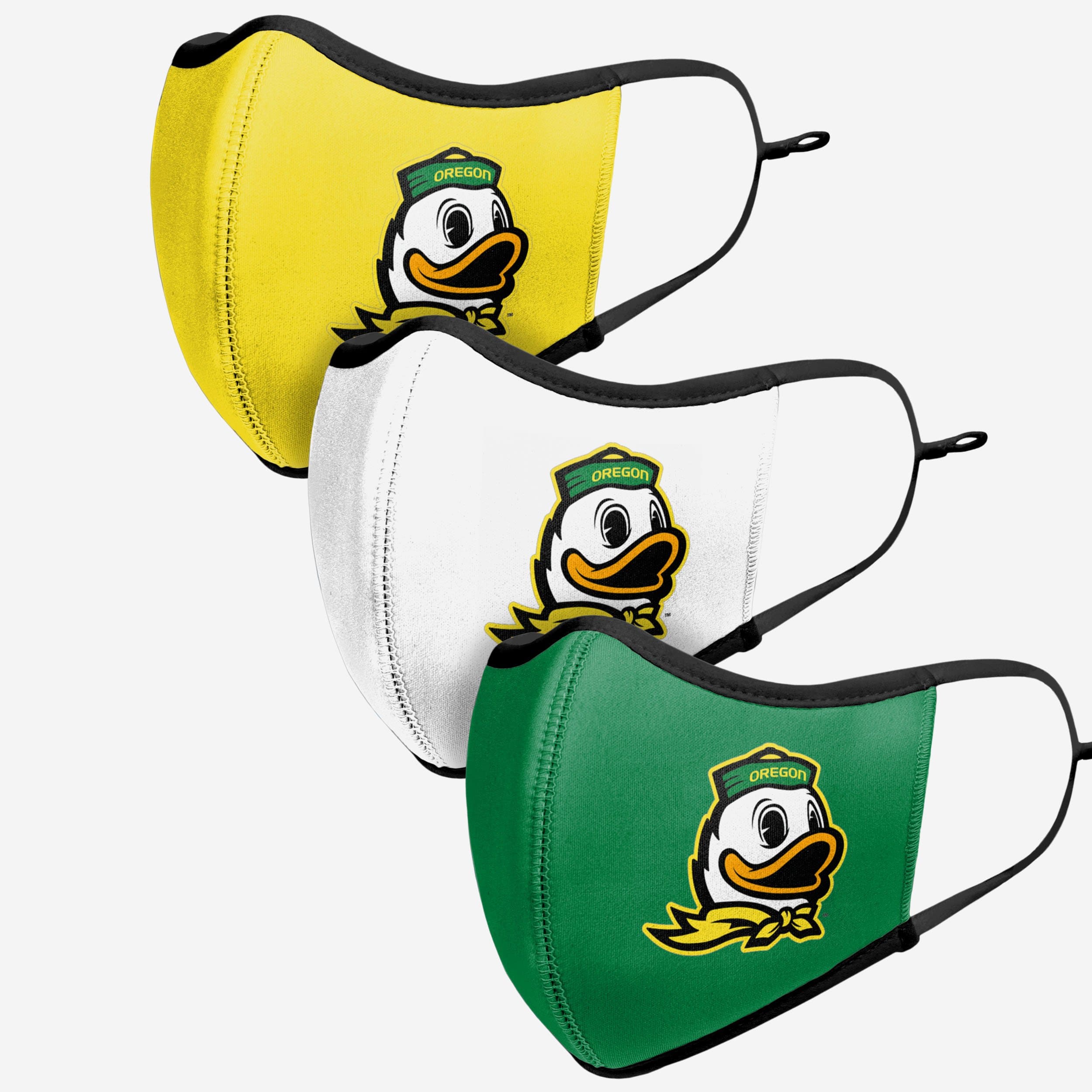 Oregon Ducks 3-Pack Fashionable Sport Face Covers - Represent Your Team!