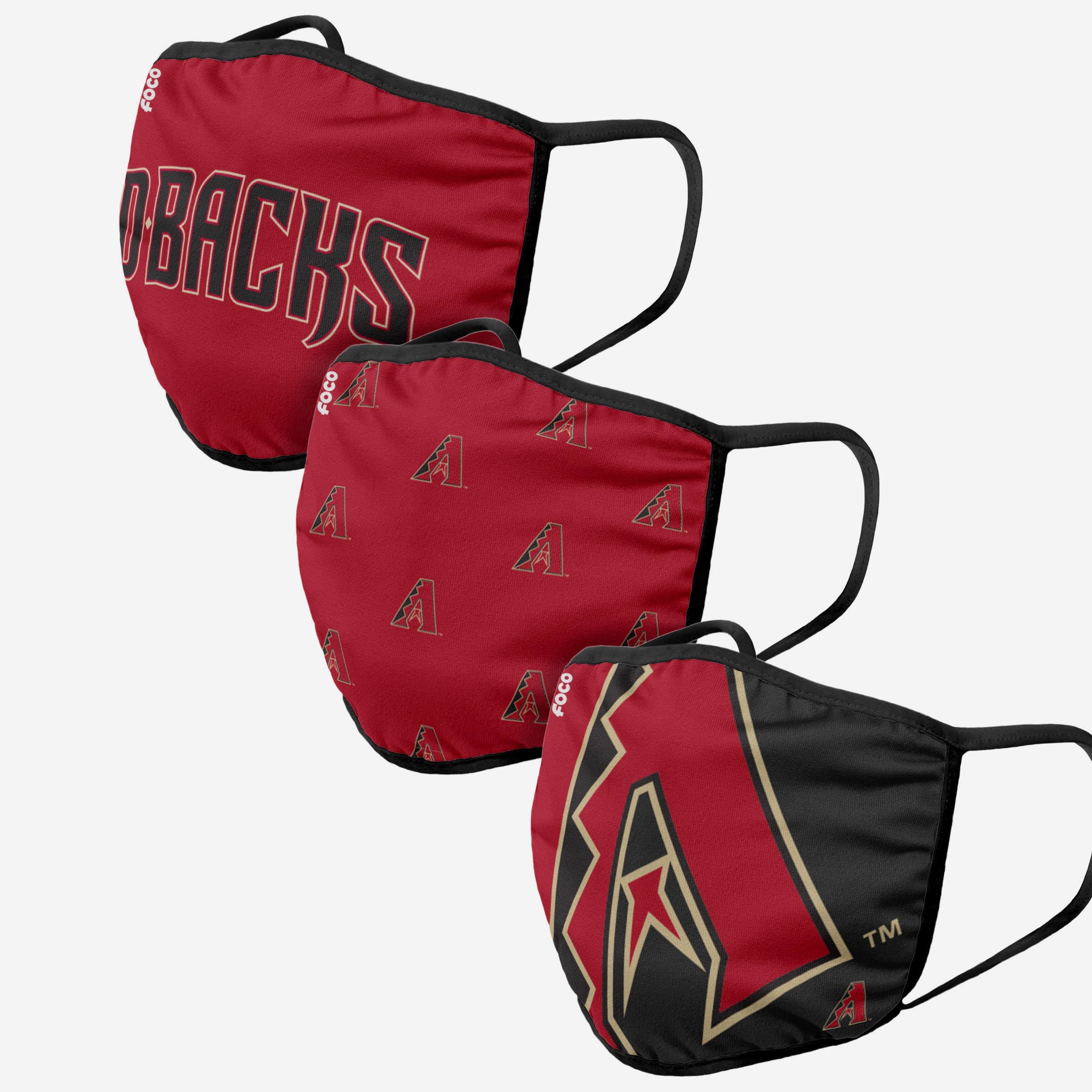 Arizona Diamondbacks 3-Pack Reusable Face Covers - Show Your Team Spirit!
