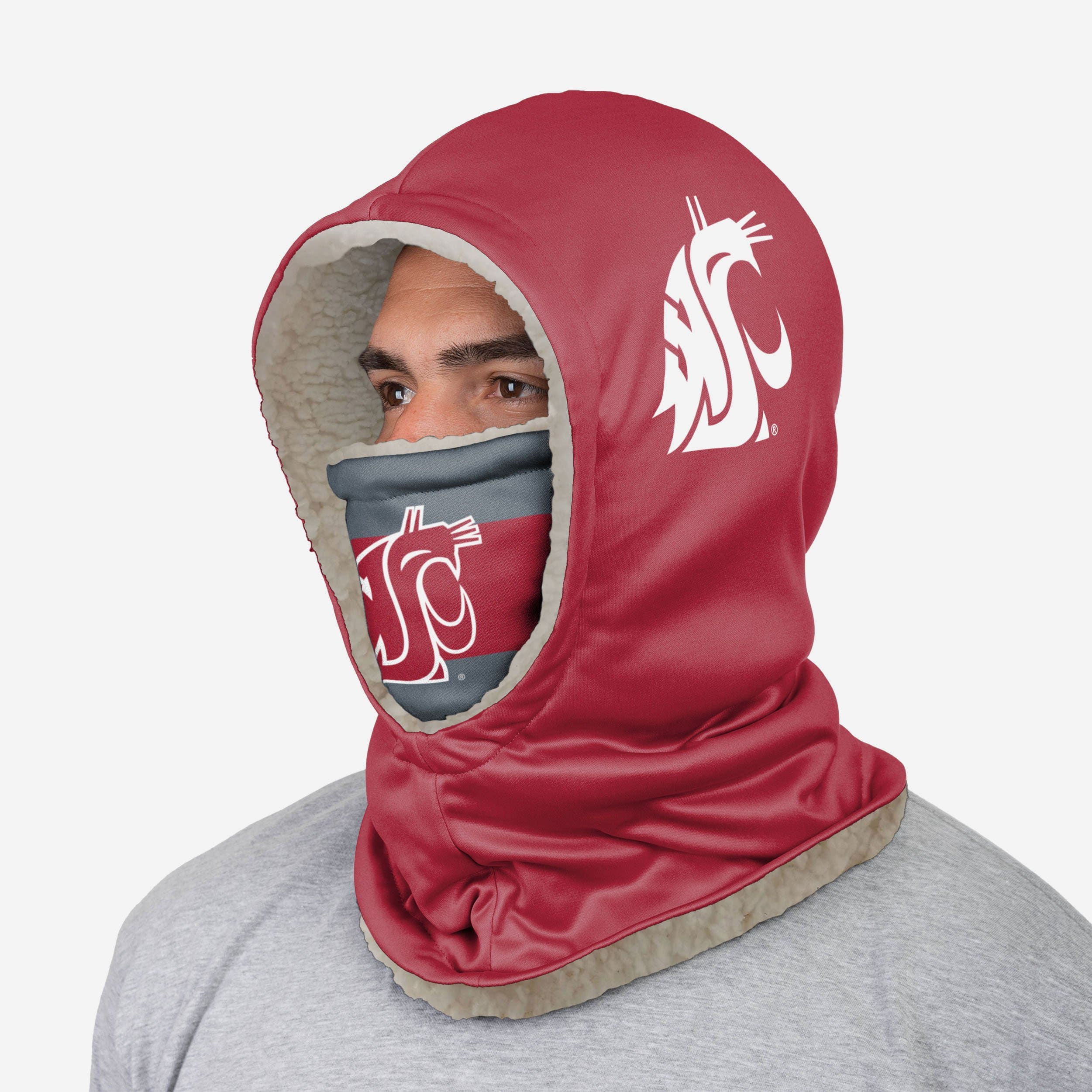 Washington State Cougars Thematic Hooded Gaiter - Show Your Team Spirit!