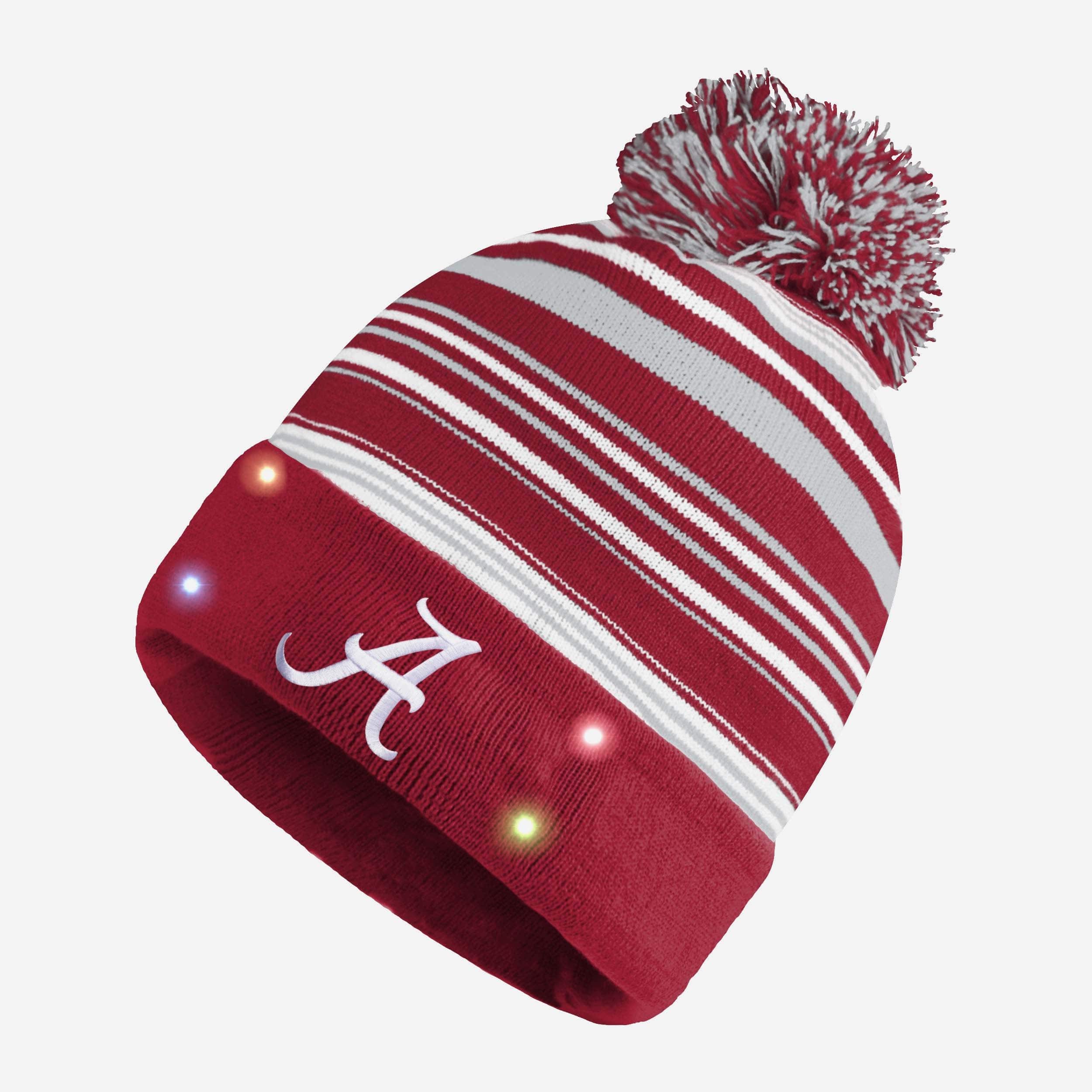 Alabama Crimson Tide Horizontal Stripe Illuminated Beanie