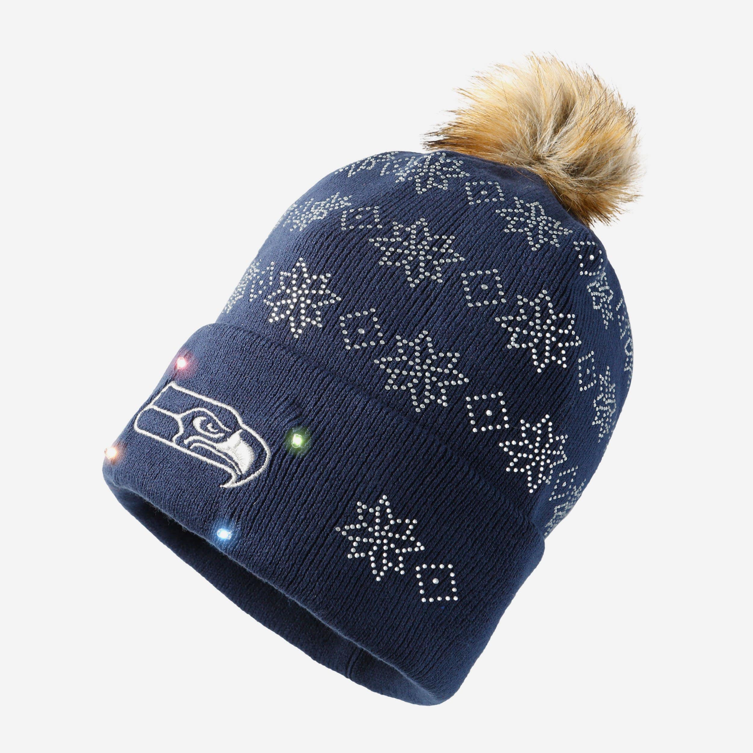 Seattle Seahawks Blinged-Out Light-Up Beanie