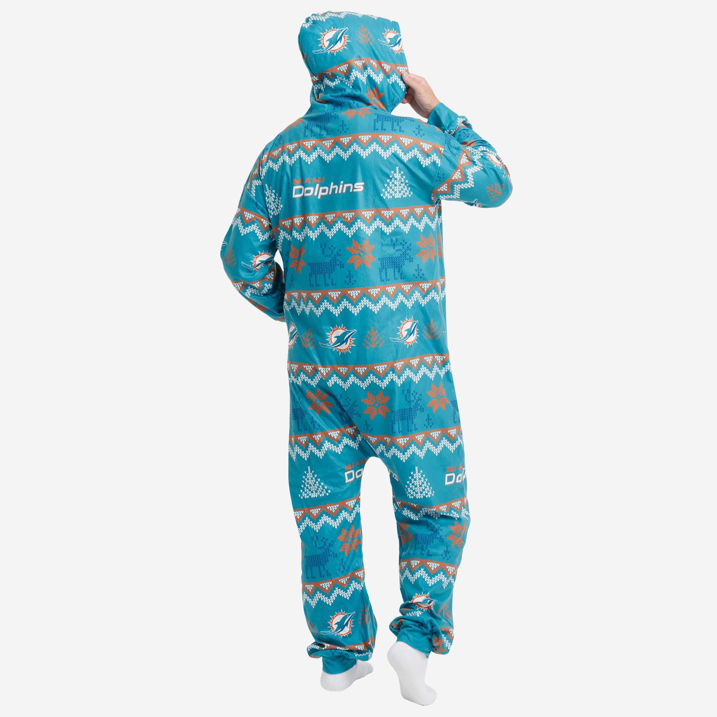 Miami Dolphins Holiday-Ready One Piece Pajamas