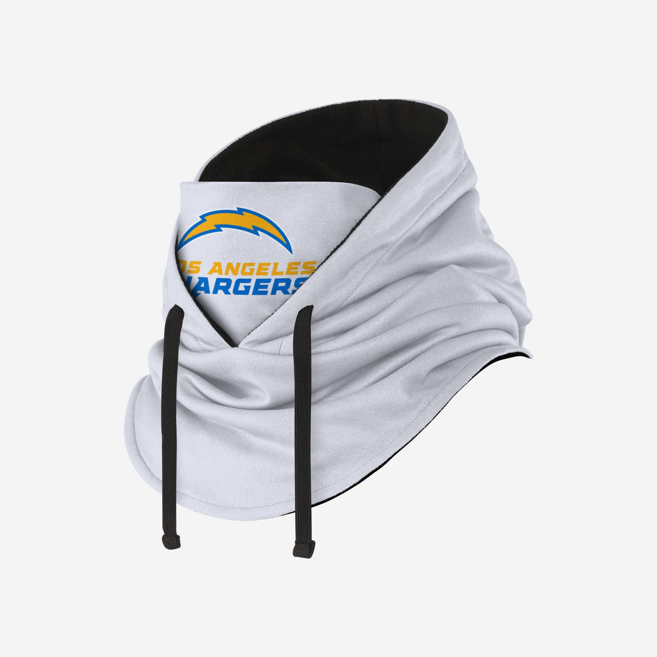 Los Angeles Chargers Stunning White Drawstring Hooded Gaiter - Must - Have for Fans!