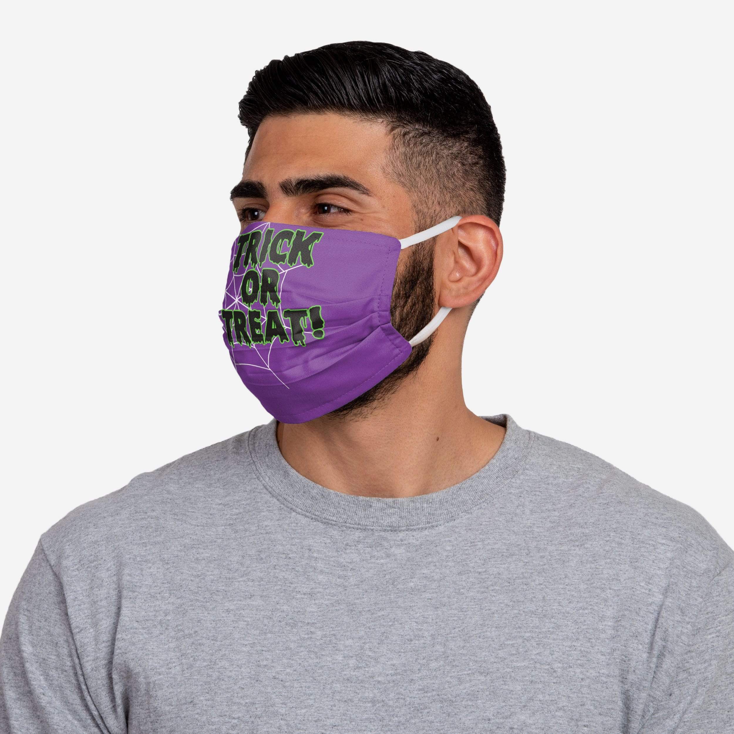 Spooky Trick Or Treat Pleated Face Cover - Stand Out in Style!