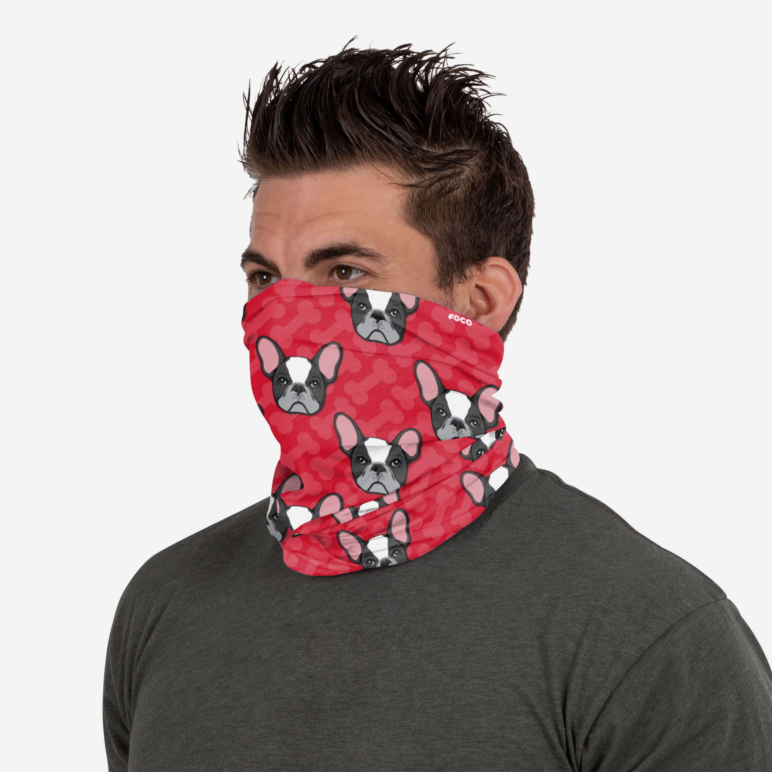 Adorable Repeat Dog Face Print Gaiter Scarf - Must - Have Fashion Accessory
