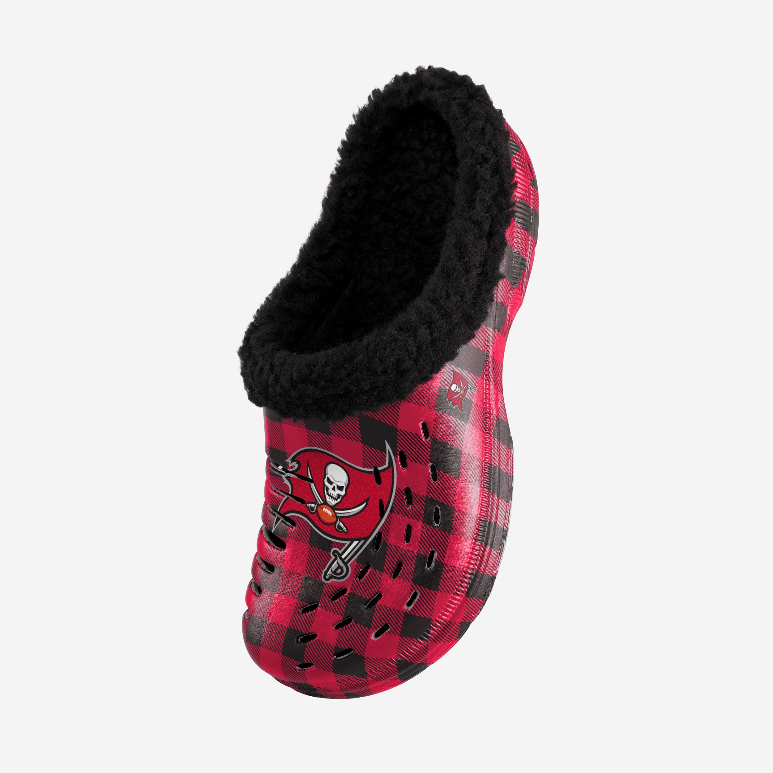 Tampa Bay Buccaneers Stylish Sherpa Lined Buffalo Check Clogs