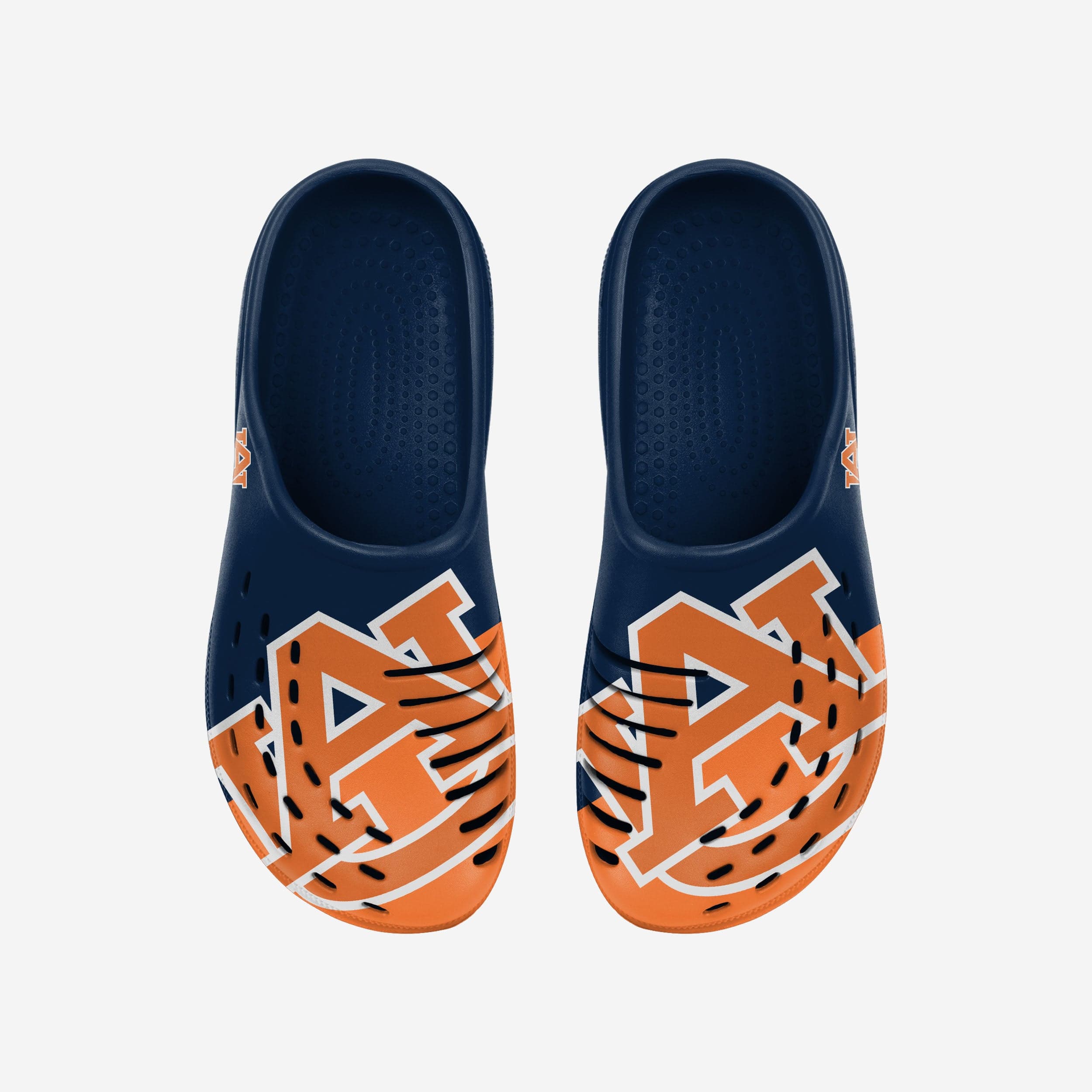 Auburn Tigers Stylish Colorblock Big Logo Clogs