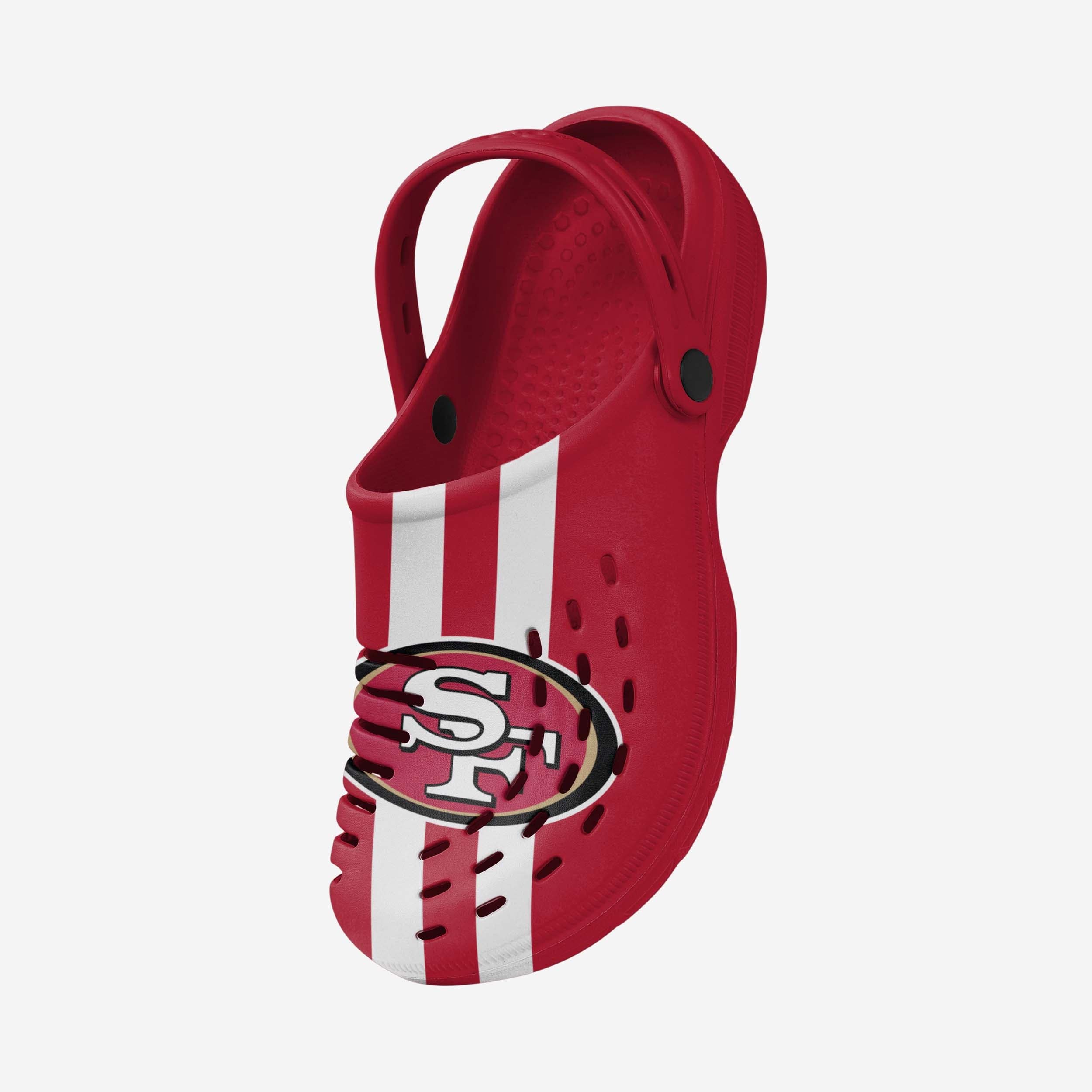 San Francisco 49ers Team Stripe Clogs with Straps - Your Ultimate Sports Companion