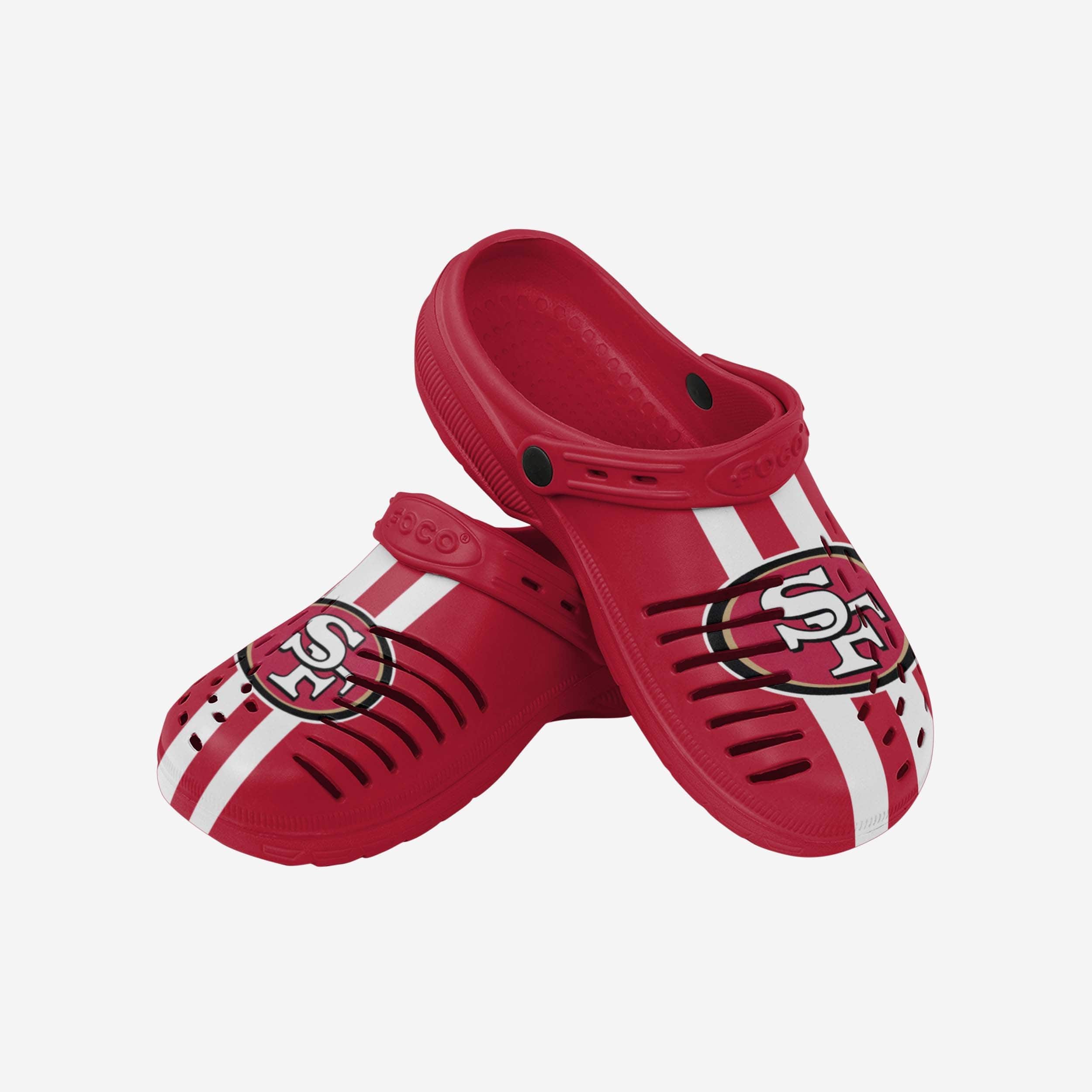 San Francisco 49ers Team Stripe Clogs with Straps - Your Ultimate Sports Companion