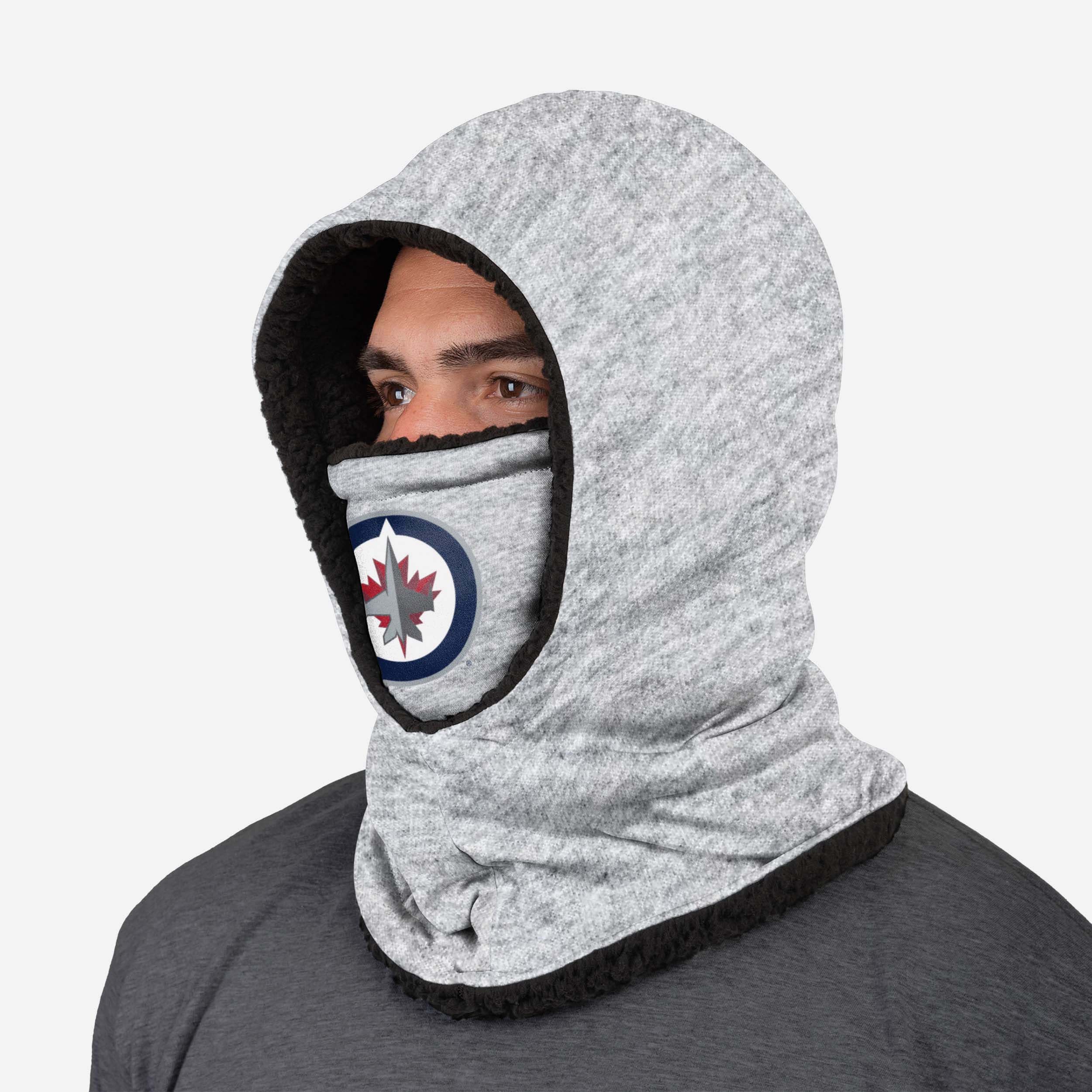 Winnipeg Jets Heather Grey Big Logo Hooded Gaiter - Stay Warm in Style!