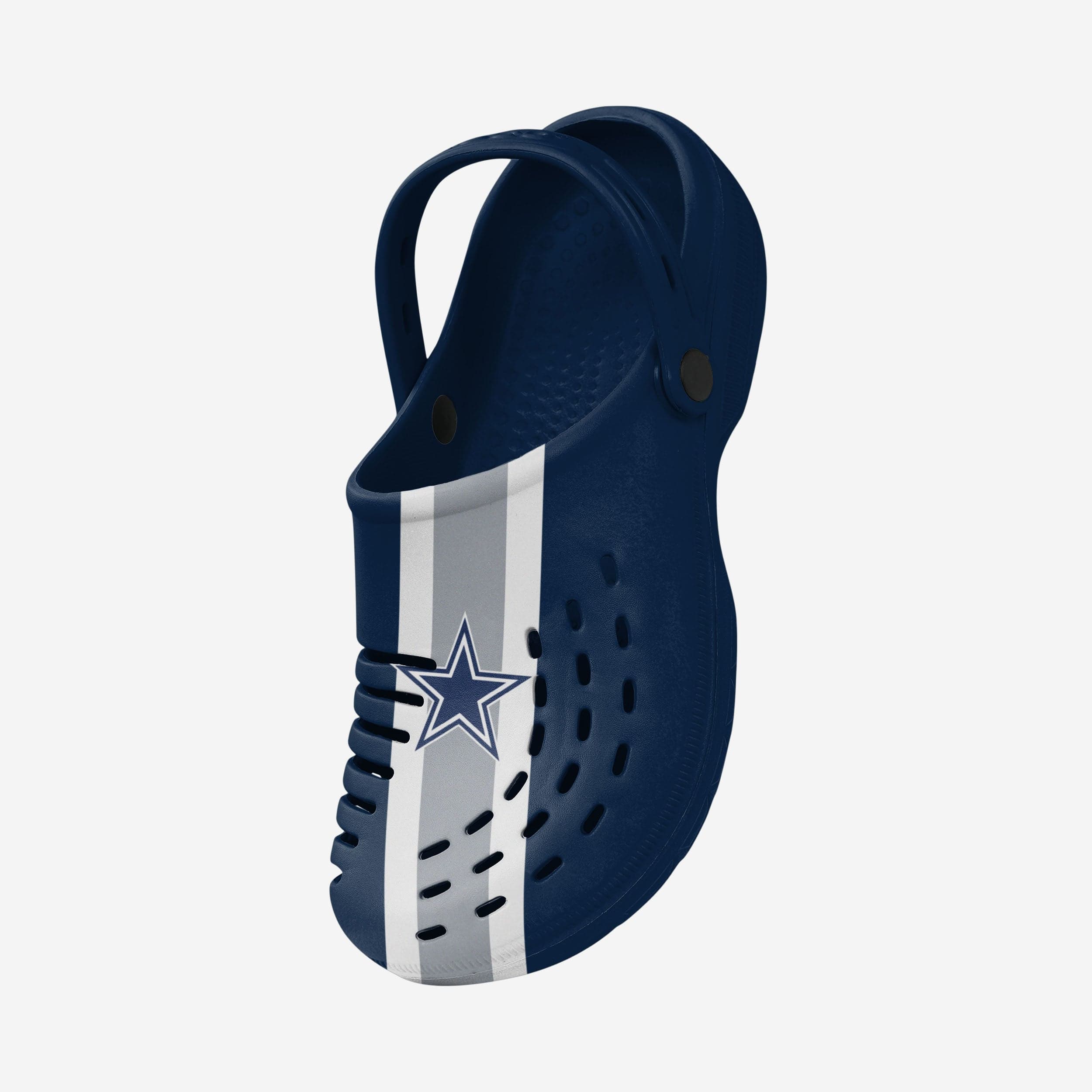 Dallas Cowboys Team Stripe Clog with Strap: Sports-Ready Style
