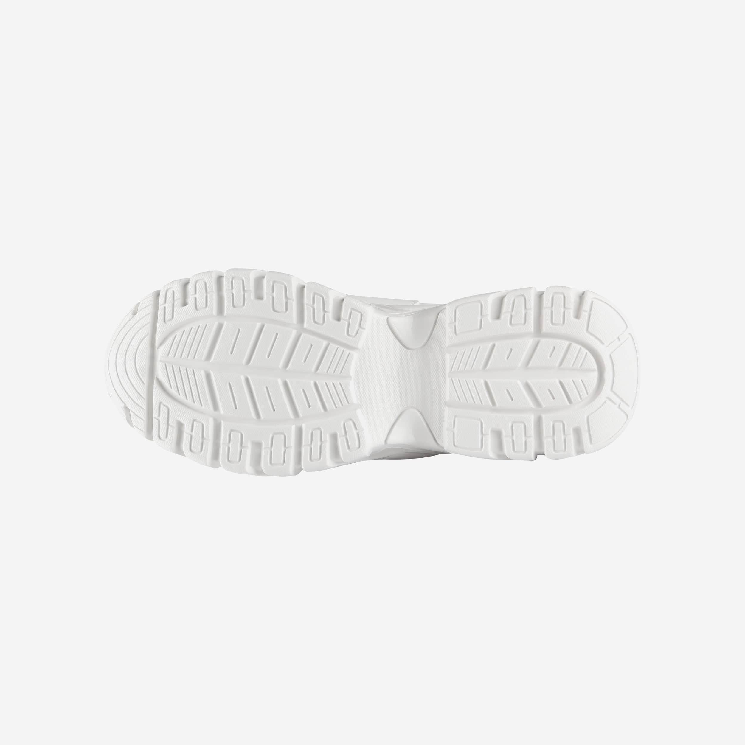 Las Vegas Raiders Women's Glittery Vintage White Chunky Sneakers - Show Your Team Spirit!