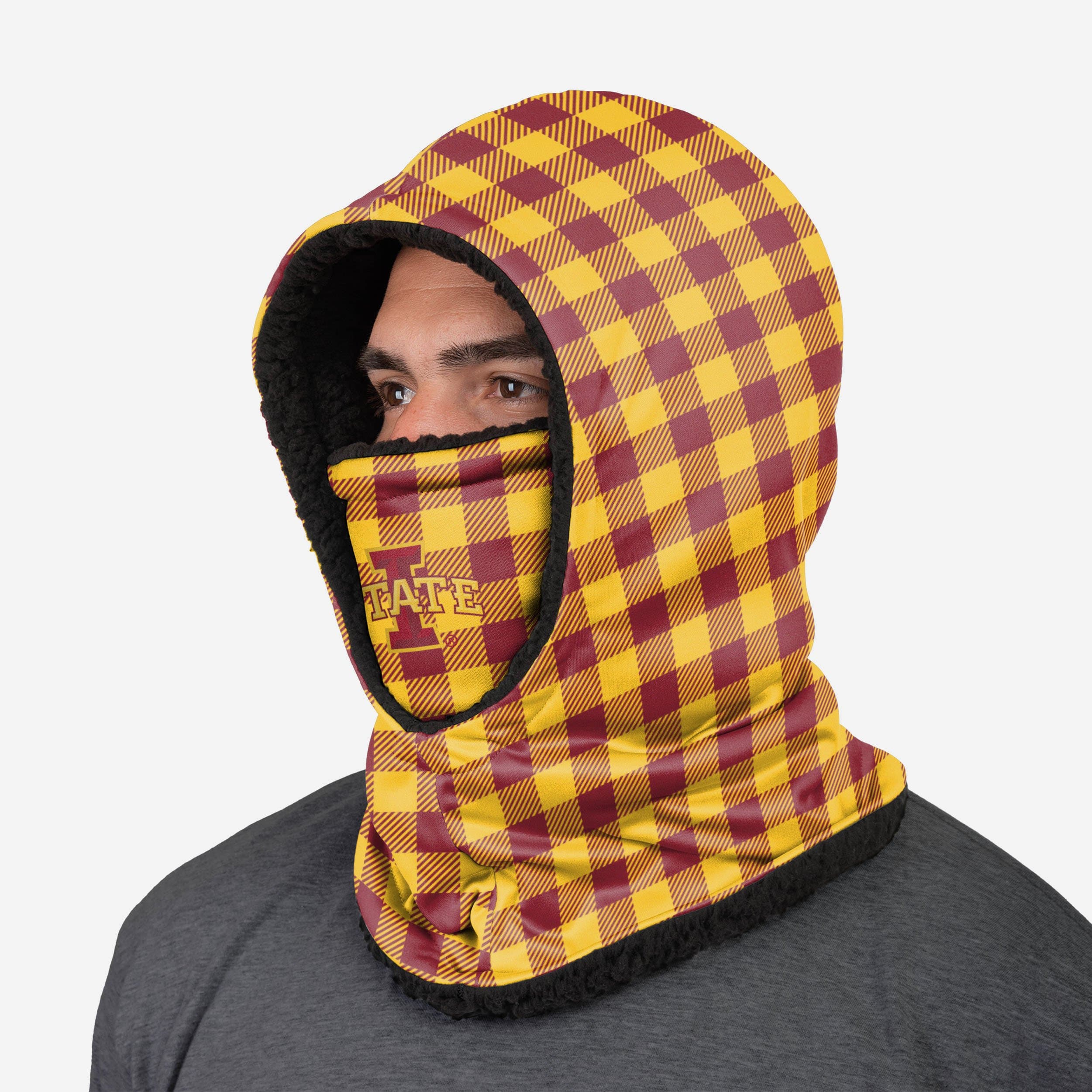 Iowa State Cyclones Plaid Hooded Gaiter - Stylish Team Spirit