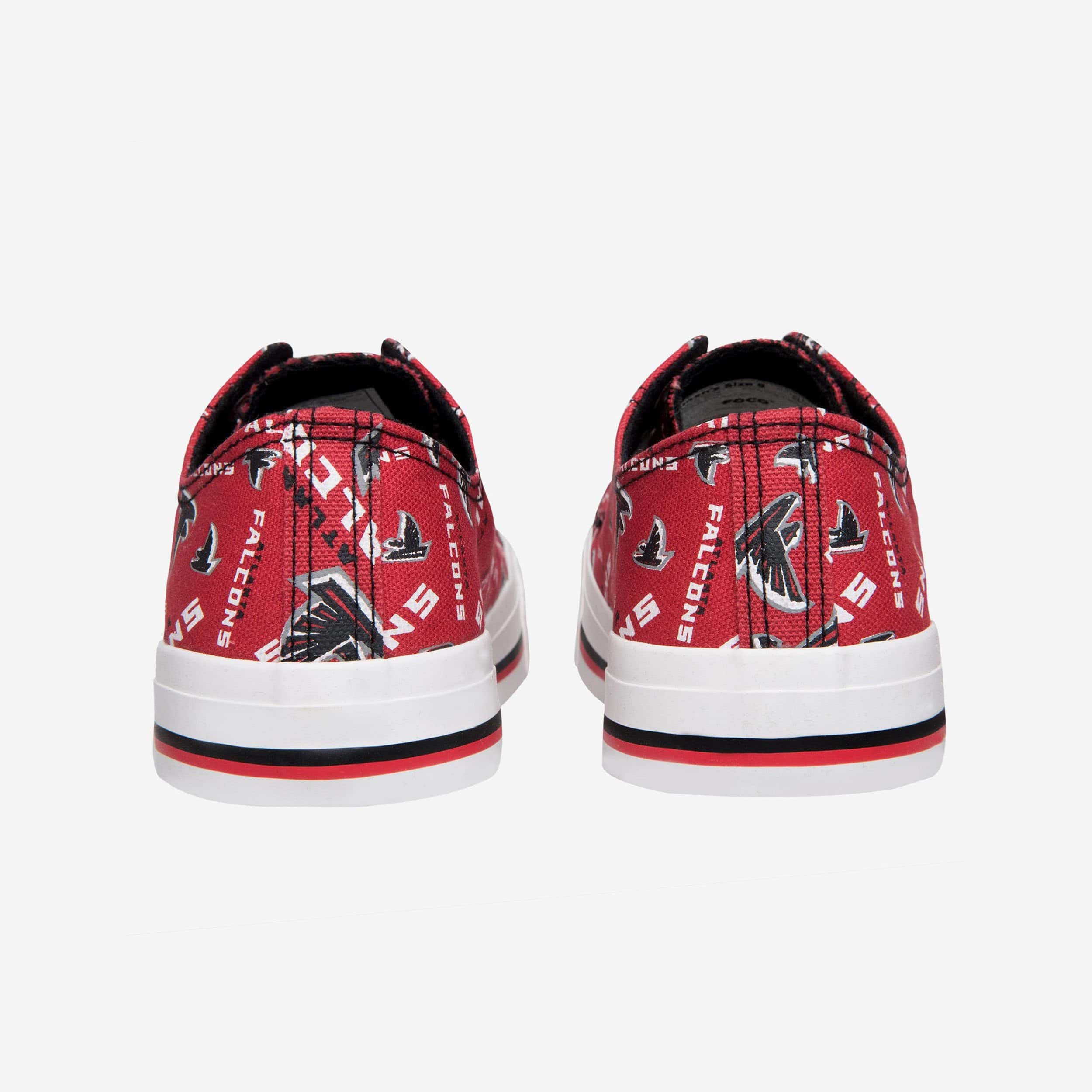 Atlanta Falcons Women's Stylish Low-Top Repeat Print Canvas Shoes