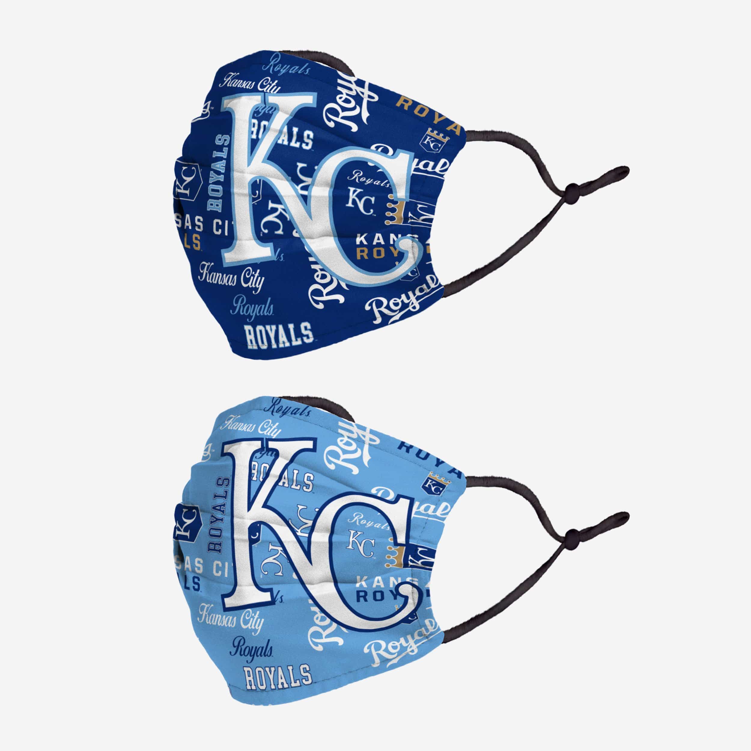 Get Your Kansas City Royals Logo Rush 2-Pack Adjustable Face Covers Now!