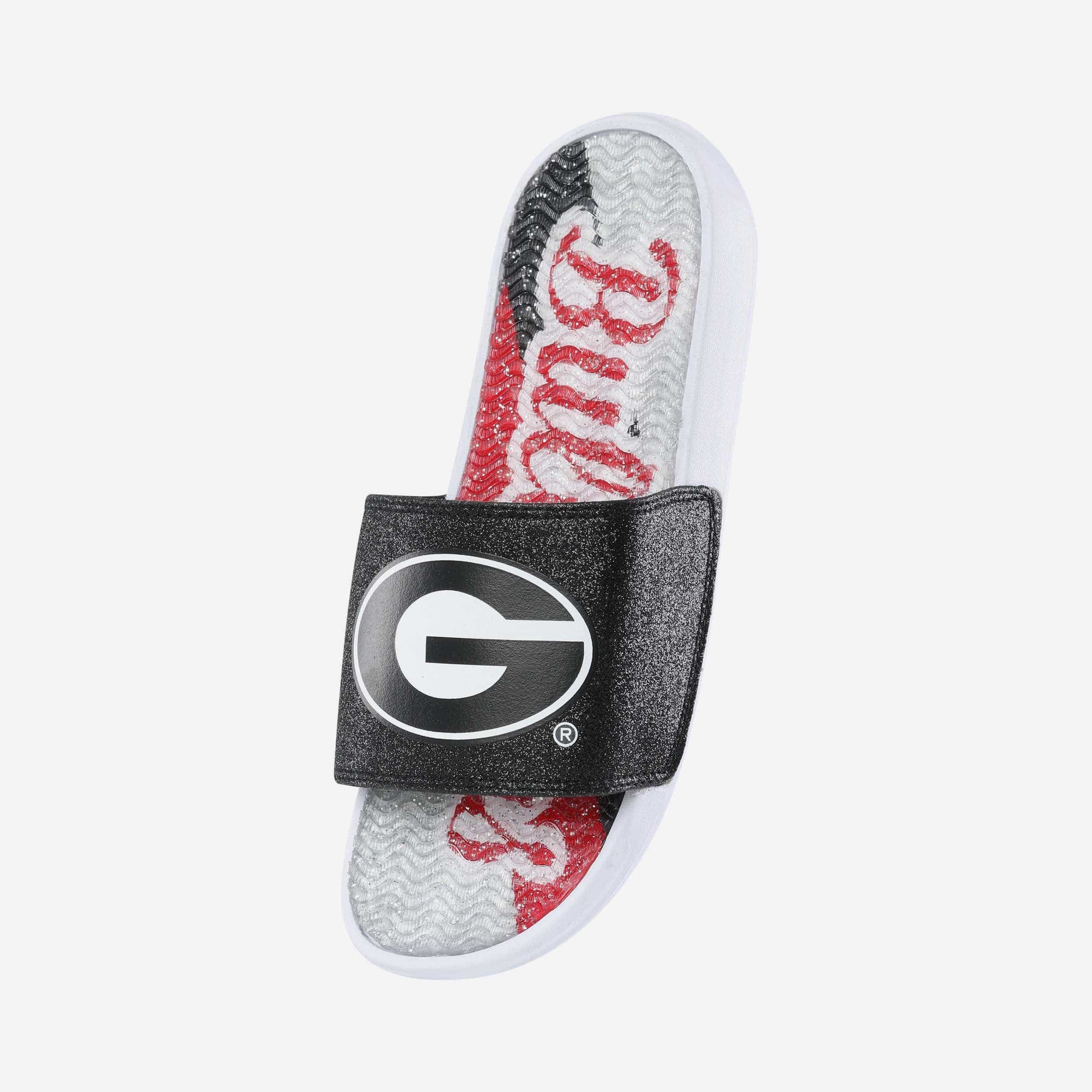 Georgia Bulldogs Women's Sparkling Gel Slides