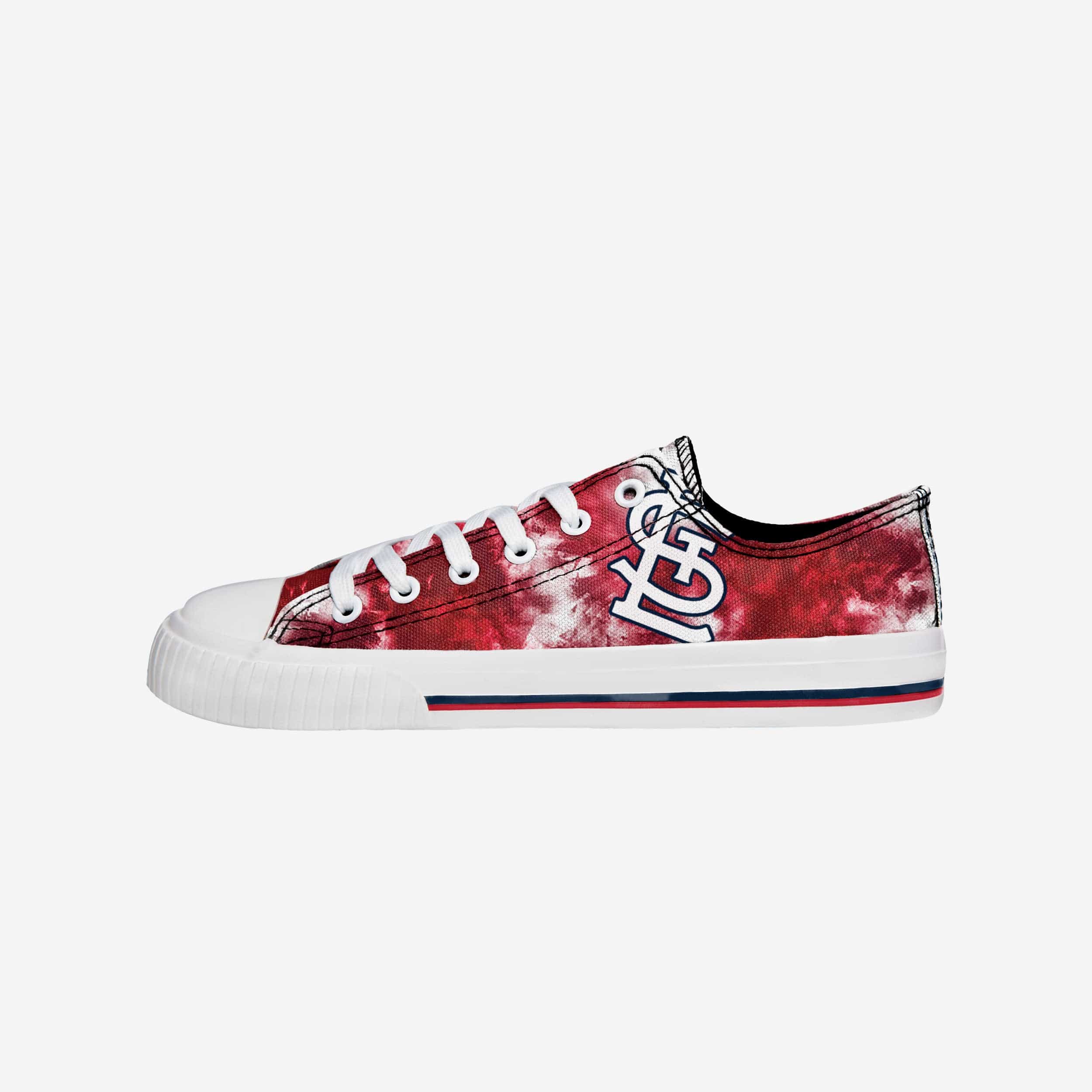 Groovy St Louis Cardinals Women's Low Top Tie-Dye Canvas Shoes
