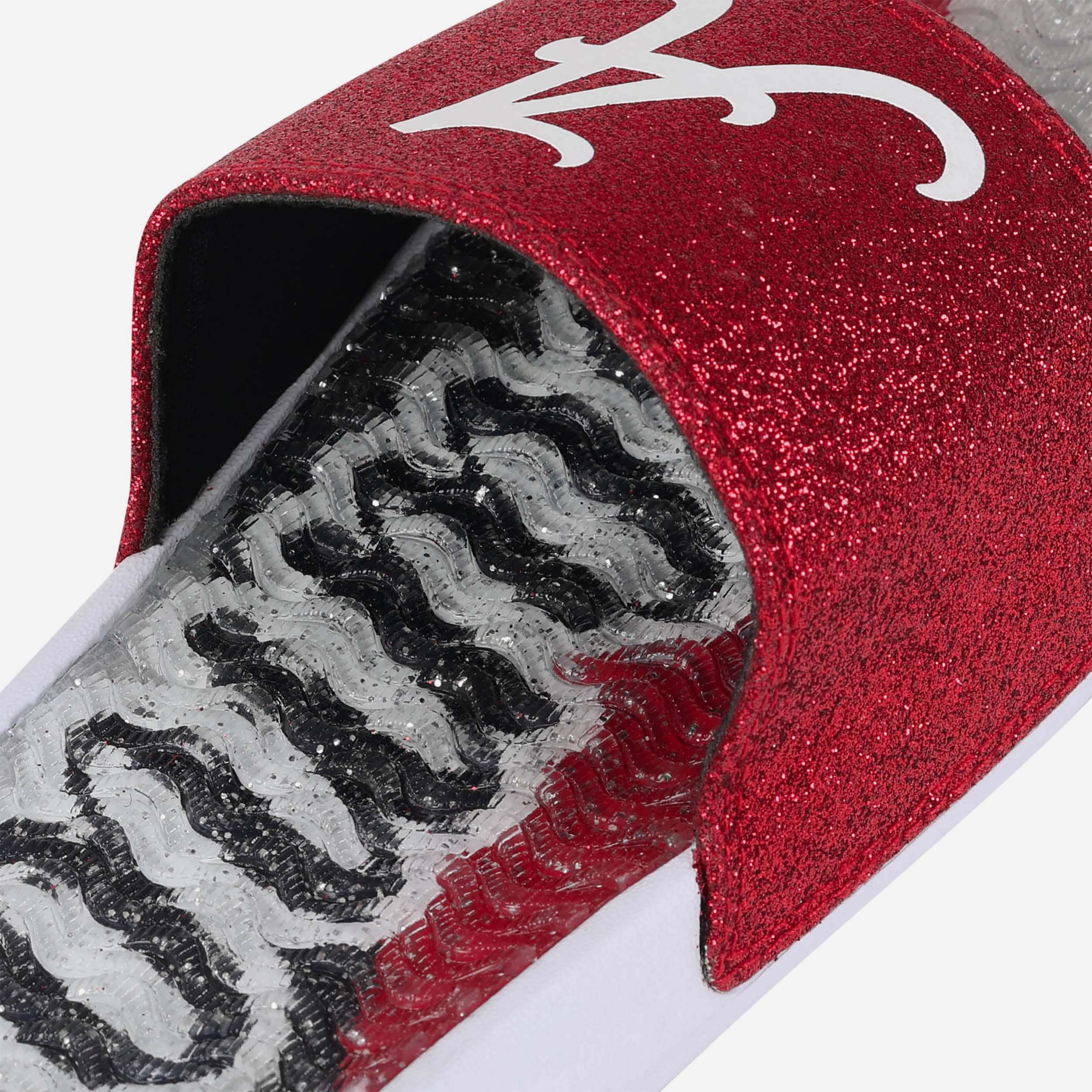 Alabama Crimson Tide Women's Sparkling Gel Slides - Unleash Your Team Spirit!